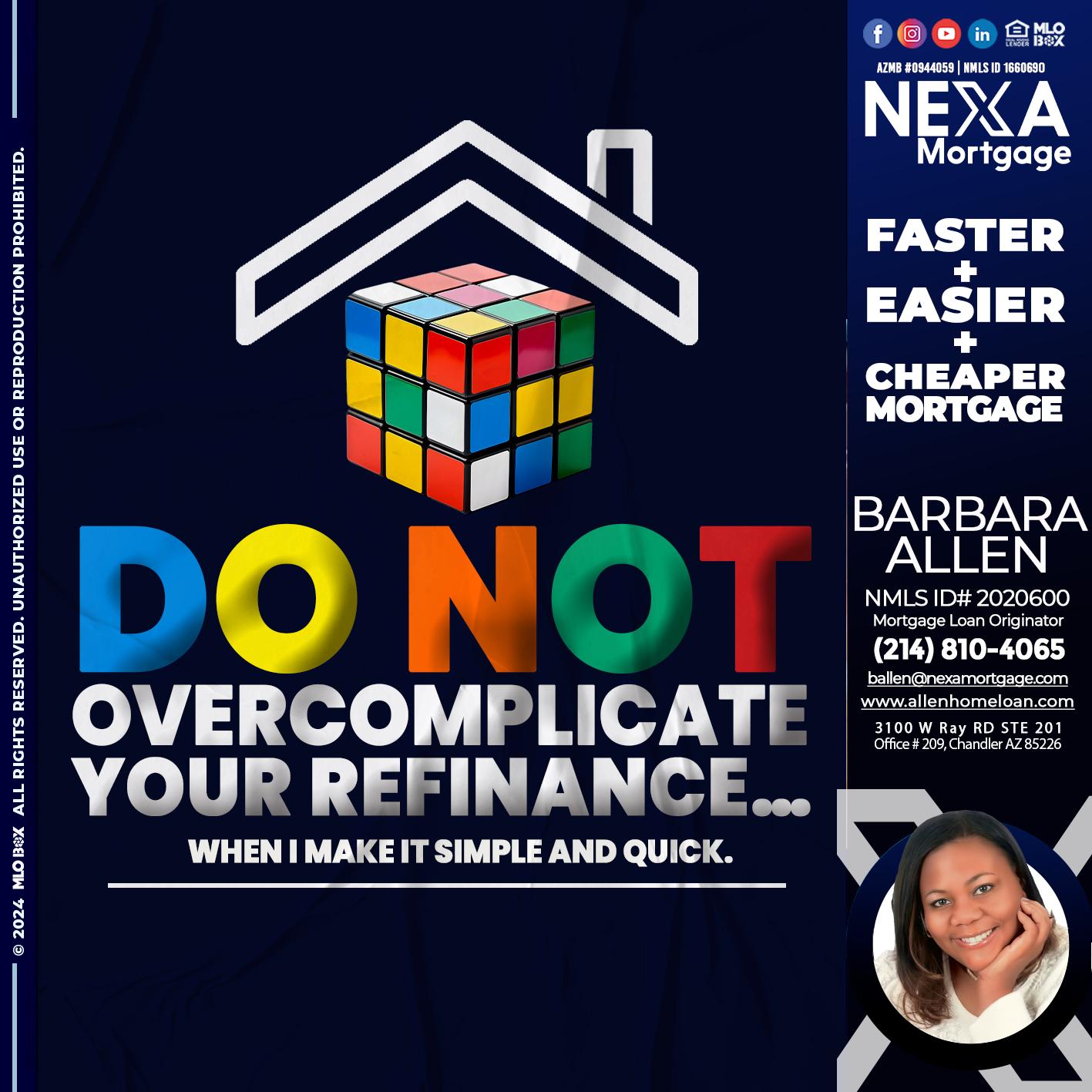 DO NOT - Barbara Allen -Mortgage Consultant