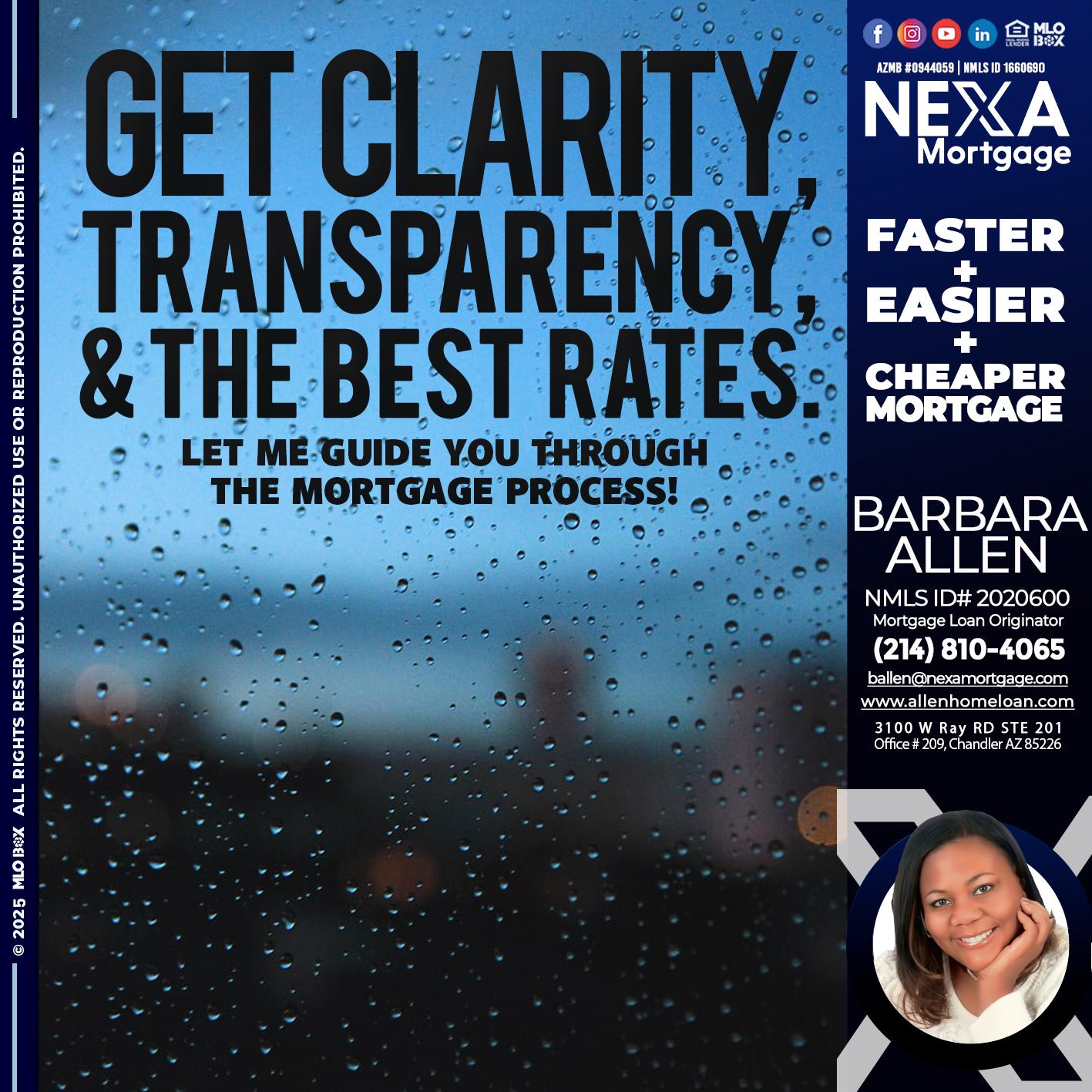 GET CLARITY - Barbara Allen -Mortgage Consultant