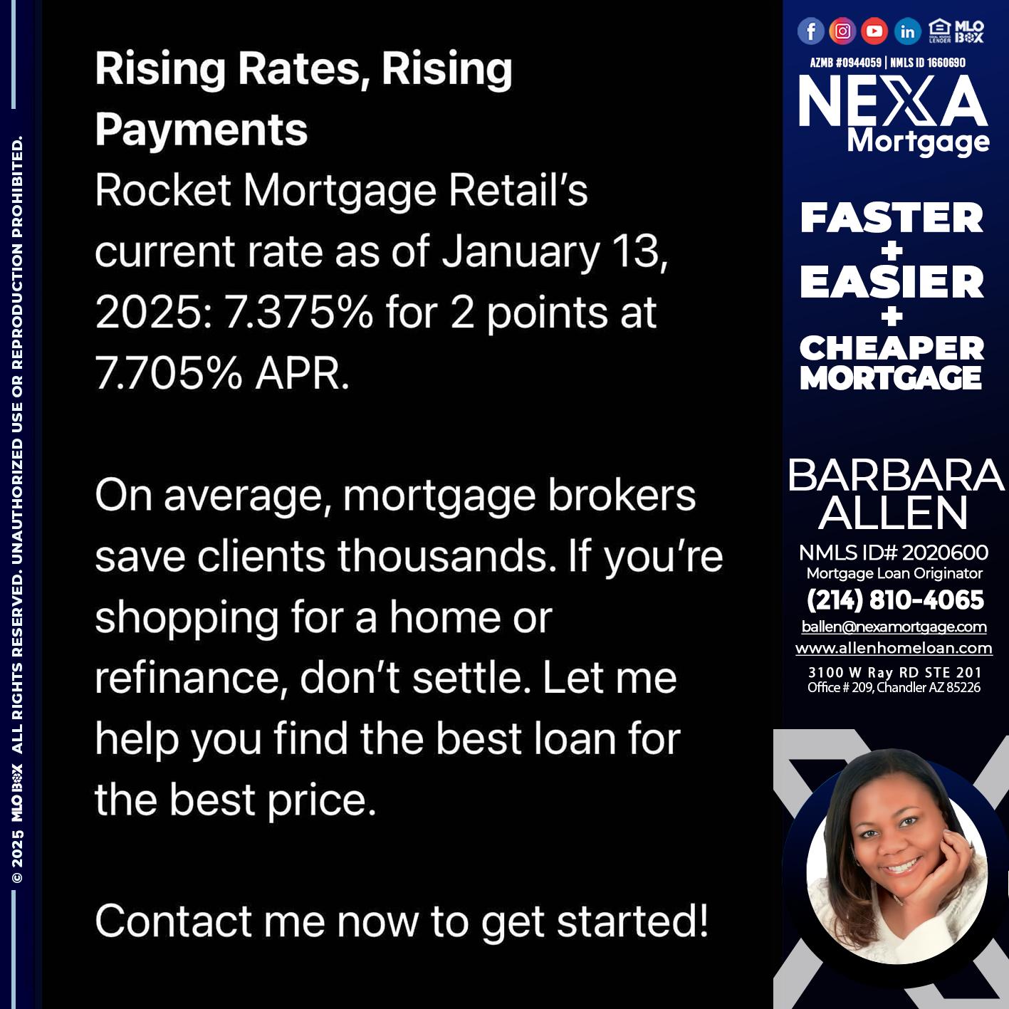 rising rates - Barbara Allen -Mortgage Consultant
