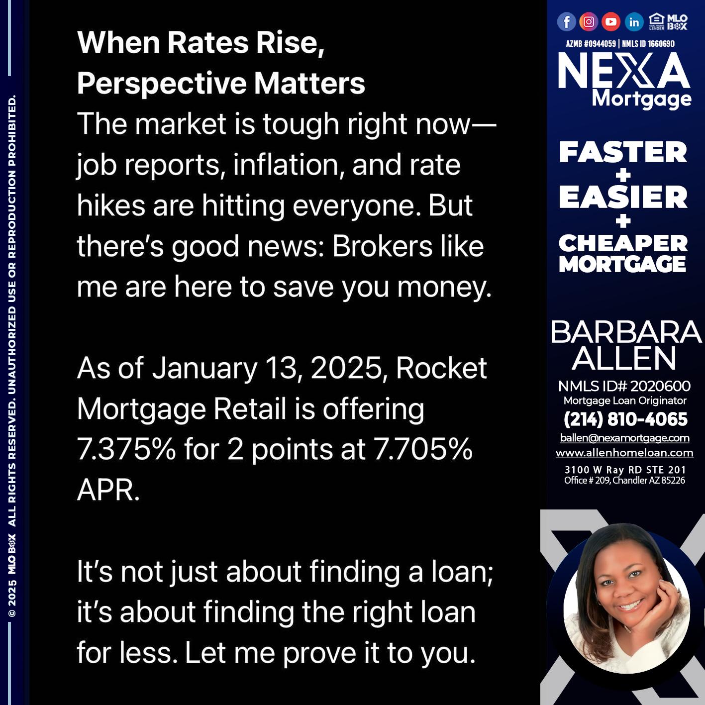 WHEN RATES RISE - Barbara Allen -Mortgage Consultant