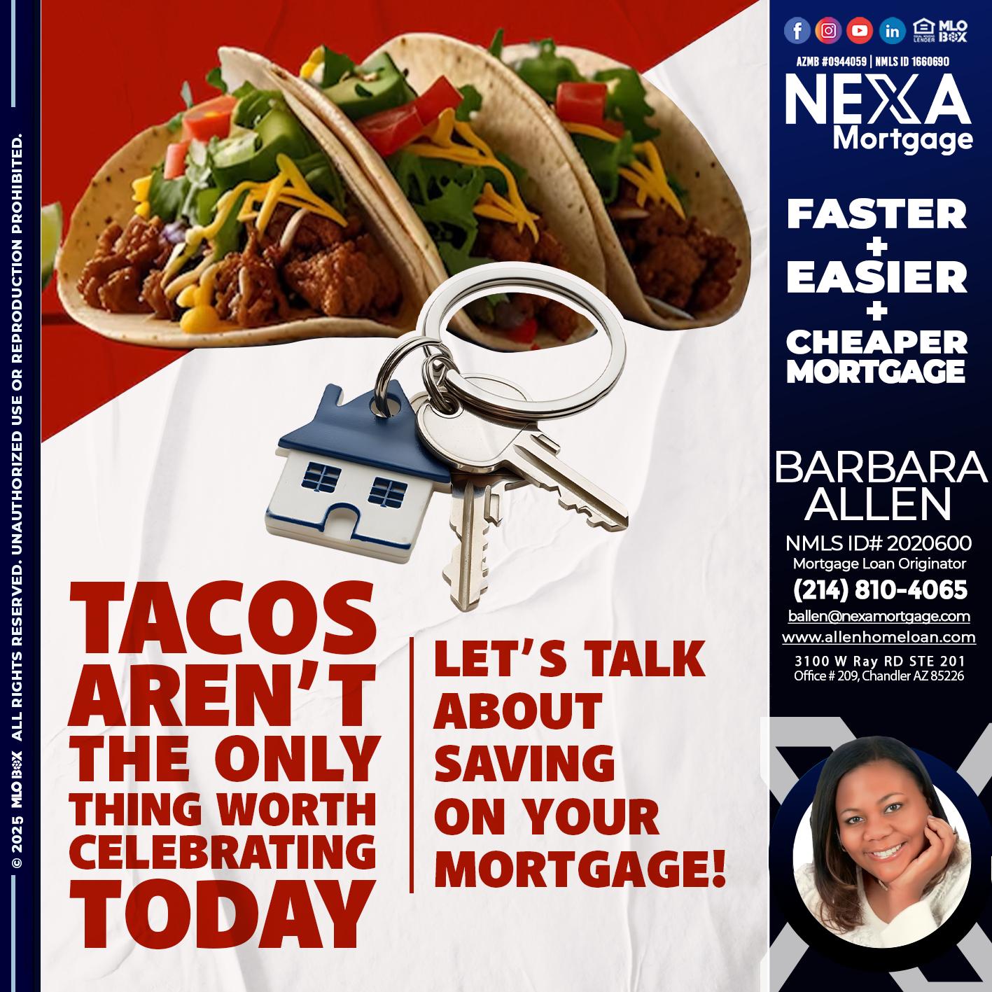 TACO TUESDAY - Barbara Allen -Mortgage Consultant