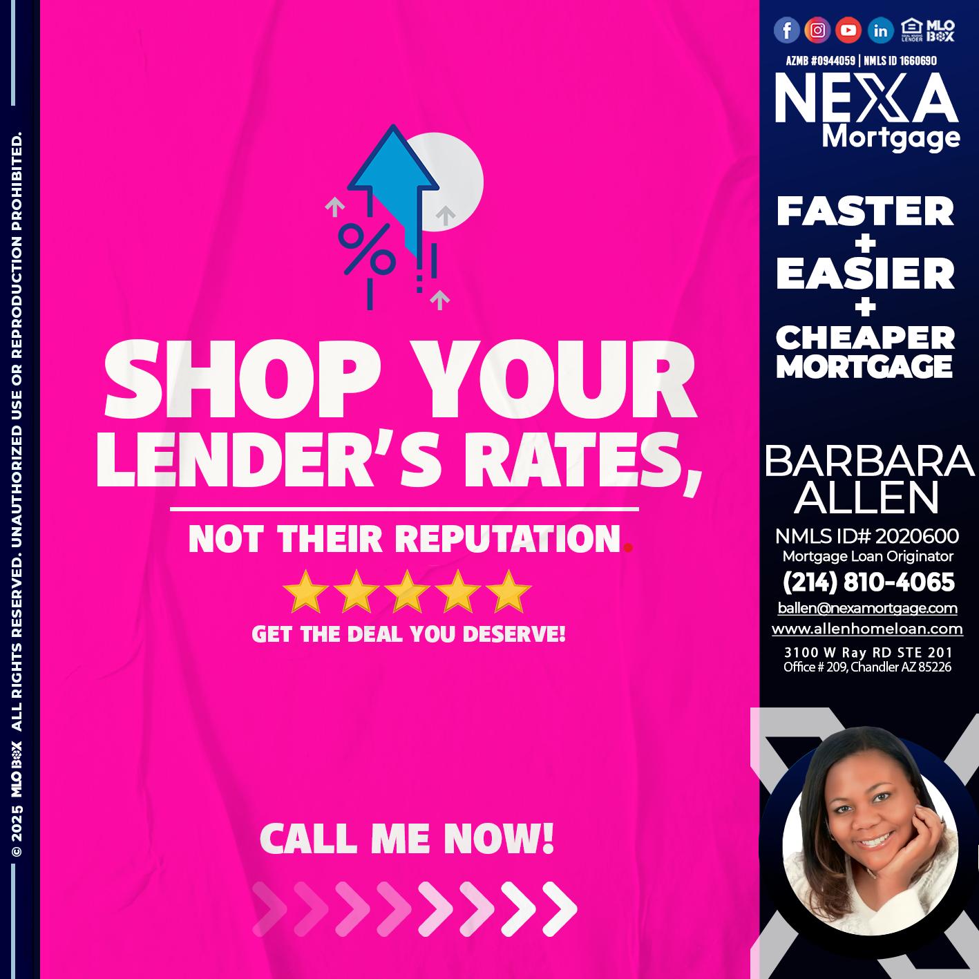 SHOP YOUR - Barbara Allen -Mortgage Consultant