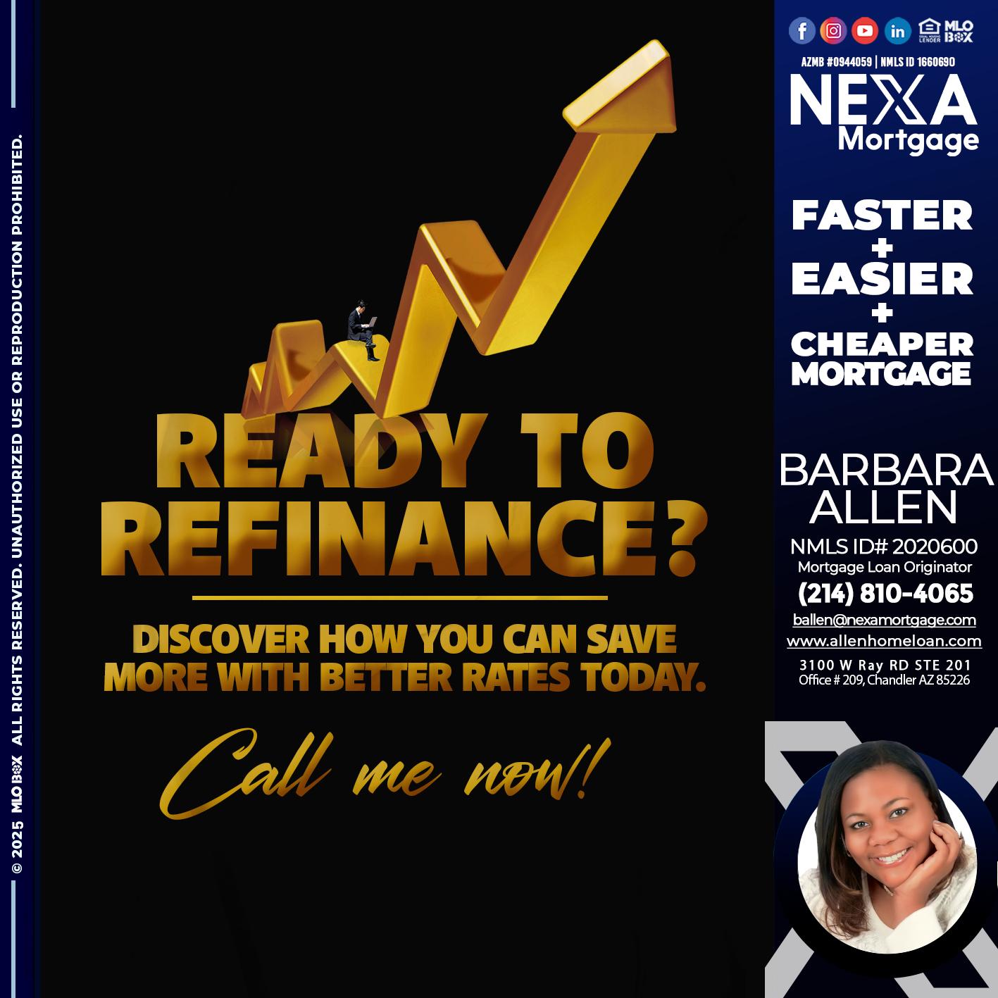 READY TO REFI - Barbara Allen -Mortgage Consultant