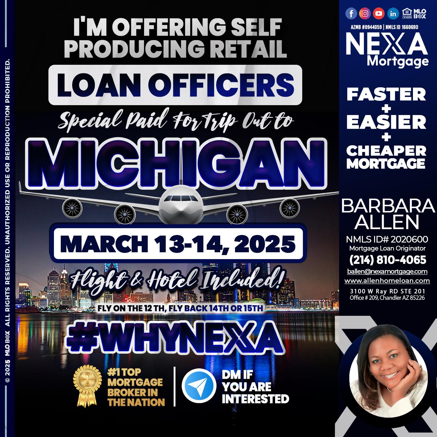 MICHIGAN TRIP - Barbara Allen -Mortgage Consultant