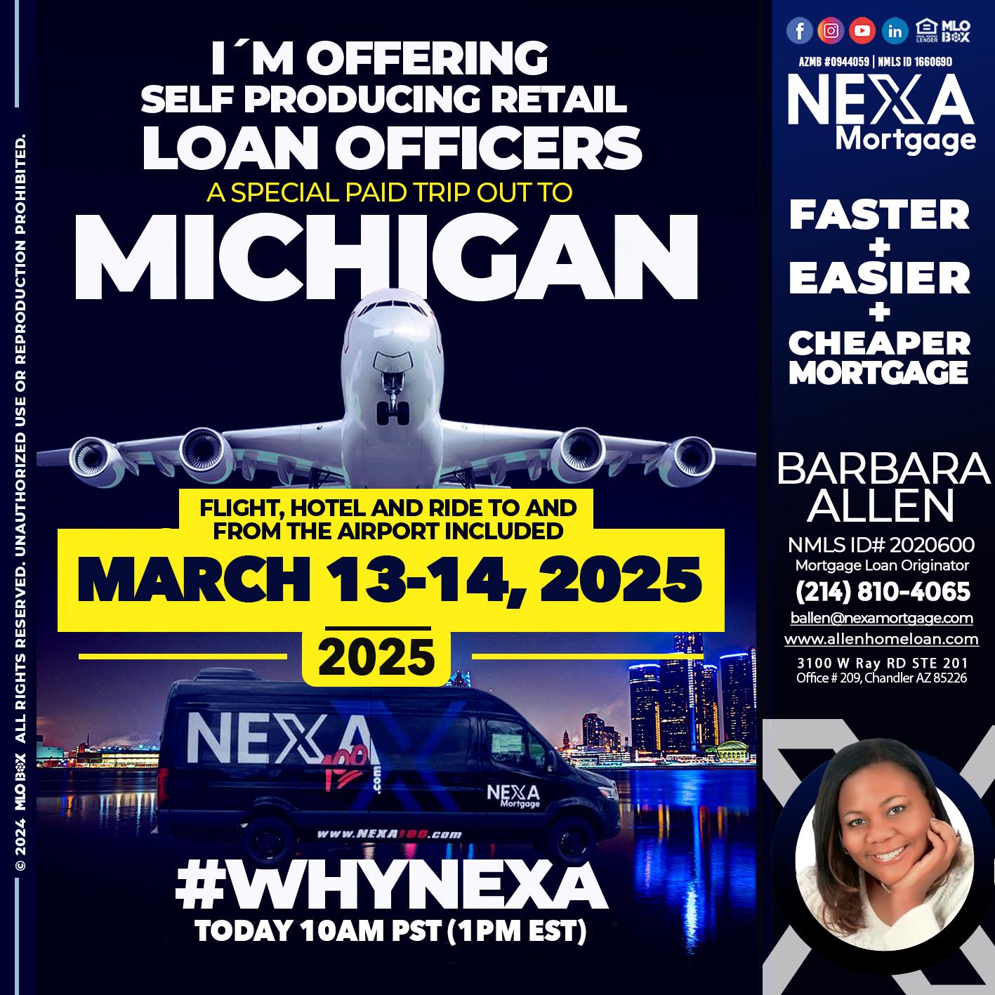 MICHIGAN TRIP - Barbara Allen -Mortgage Consultant