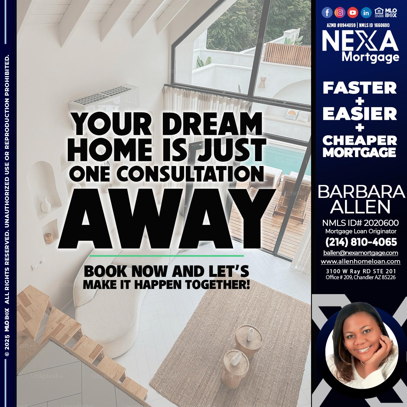 YOUR DREAM HOME - Barbara Allen -Mortgage Consultant
