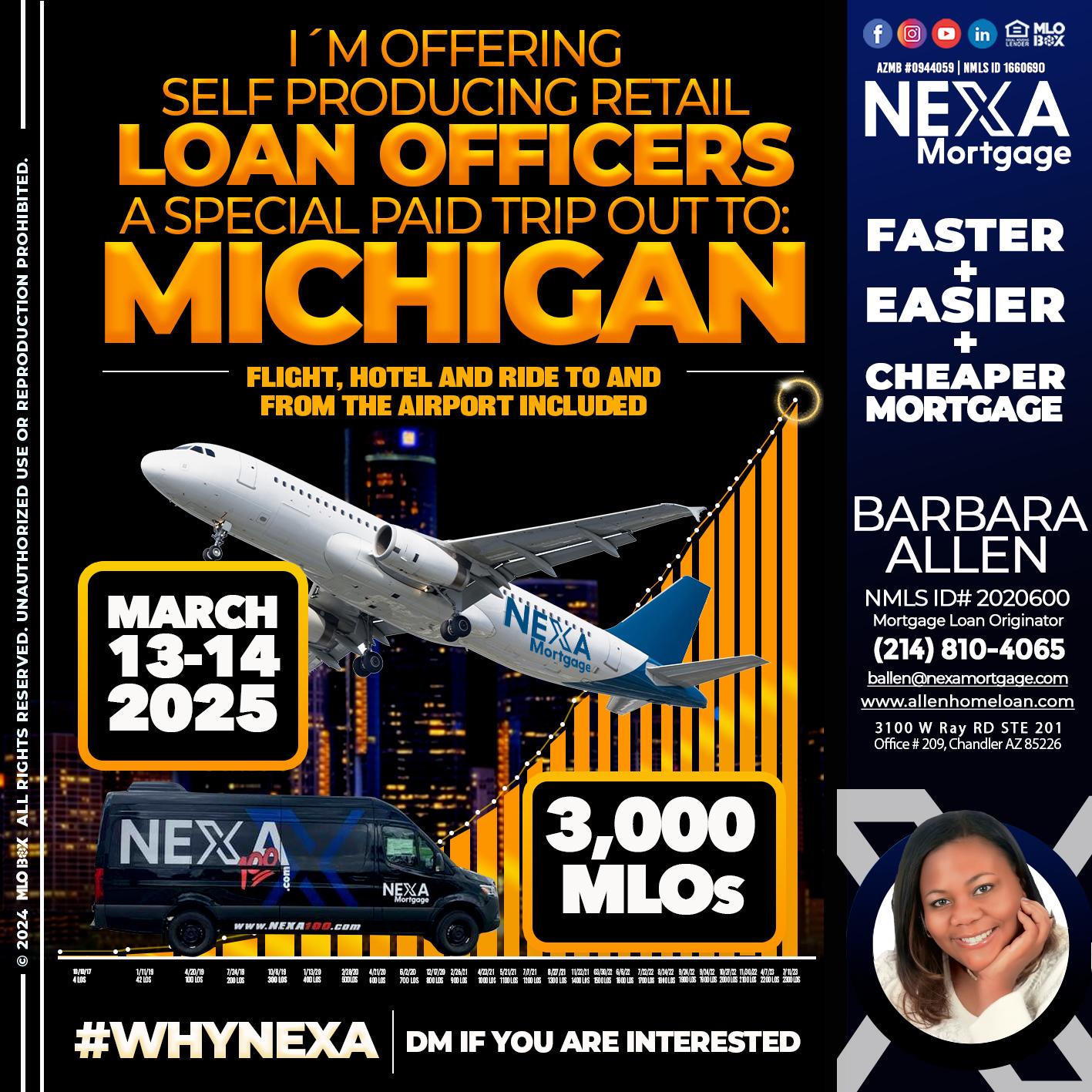 MICHIGAN TRIP - Barbara Allen -Mortgage Consultant