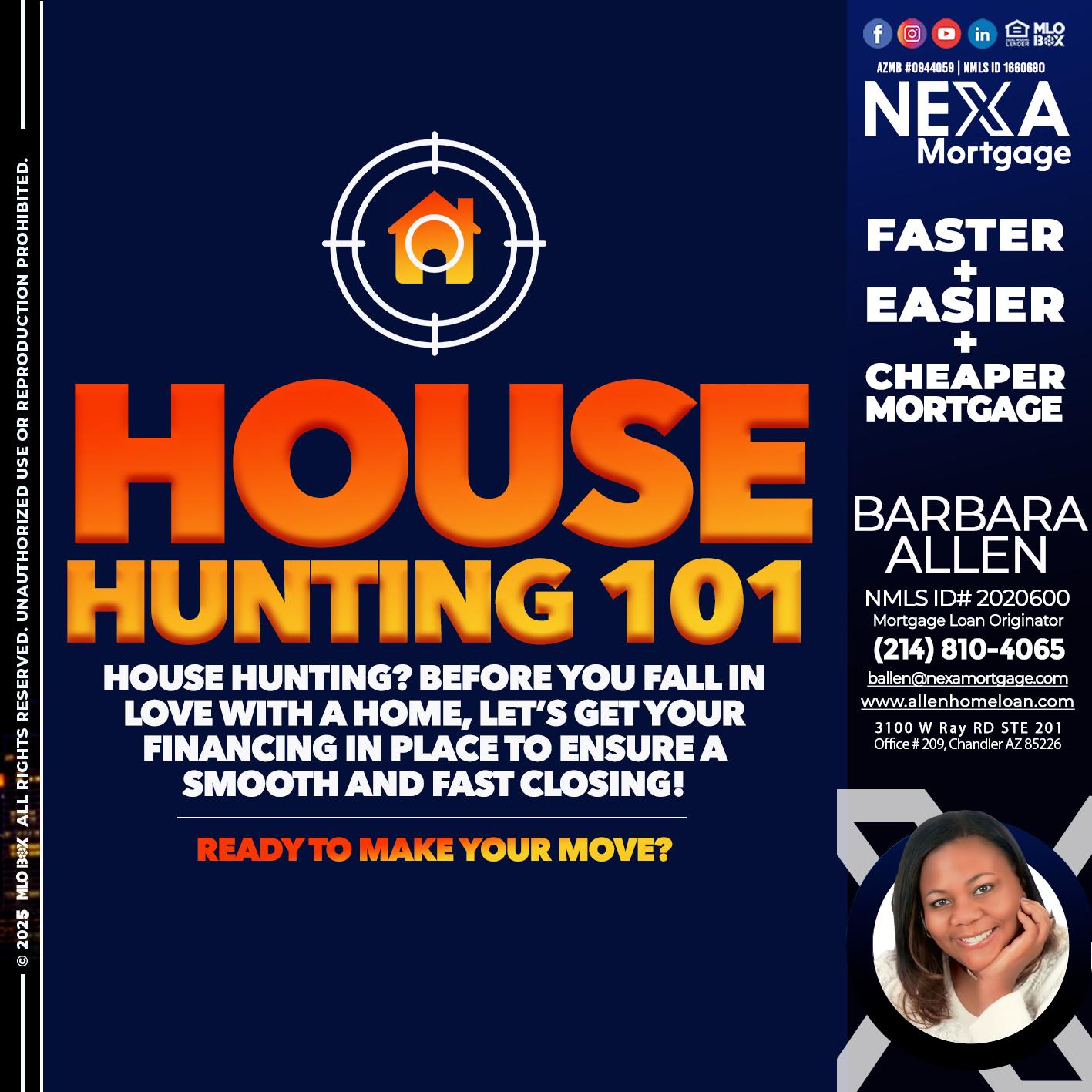 House Hunting 101 - Barbara Allen -Mortgage Consultant