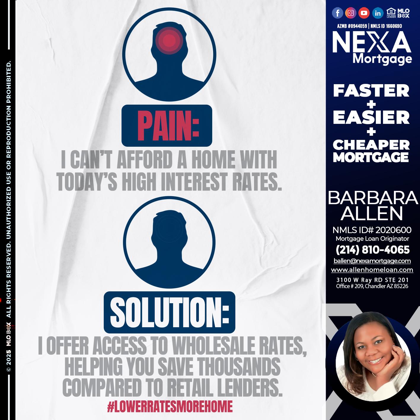 PAIN-SOLUTION - Barbara Allen -Mortgage Consultant