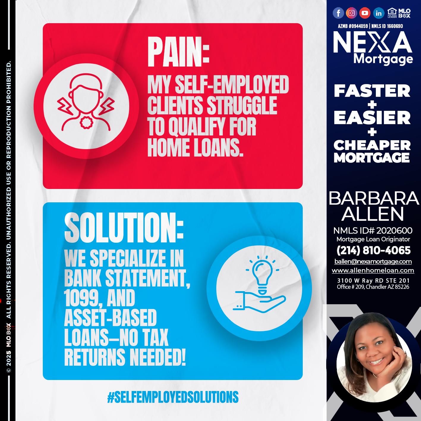 pain-solution - Barbara Allen -Mortgage Consultant