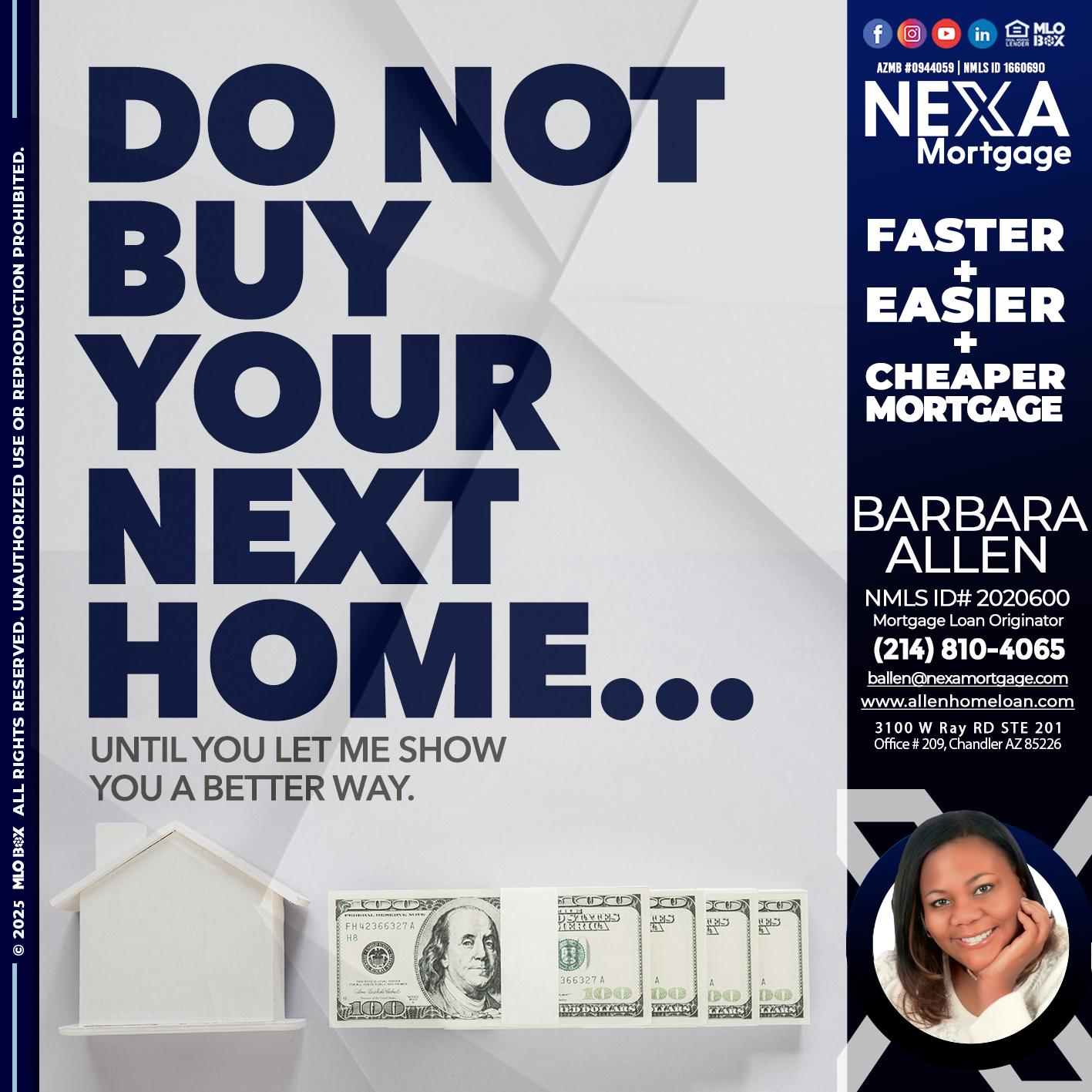DO NOT BUY - Barbara Allen -Mortgage Consultant