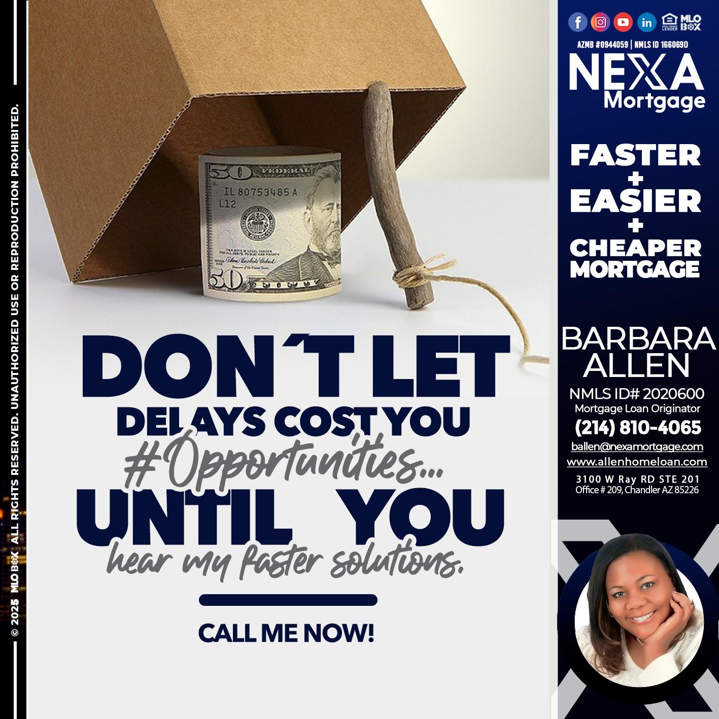 DON´T LET - Barbara Allen -Mortgage Consultant