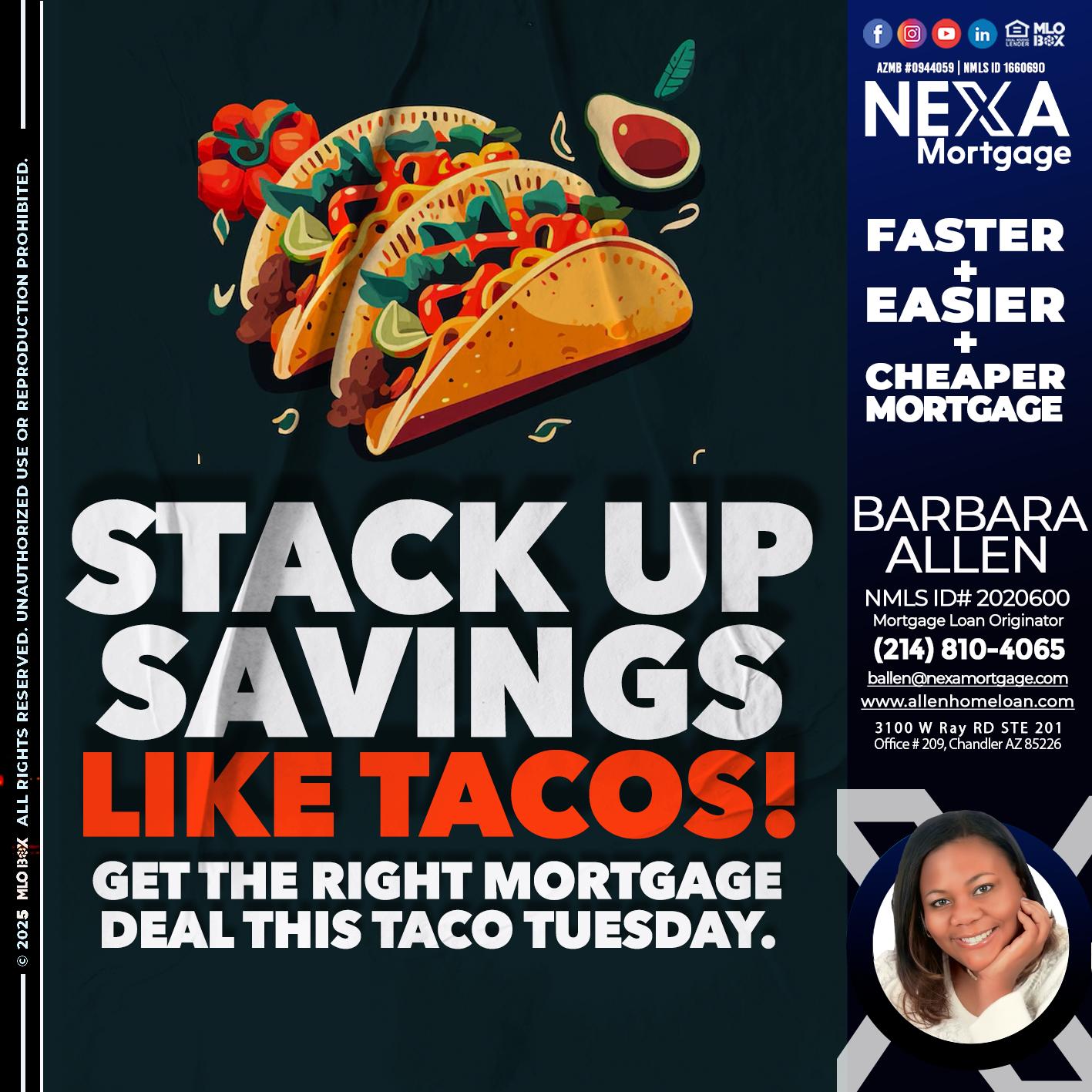 TACO TUESDAY - Barbara Allen -Mortgage Consultant