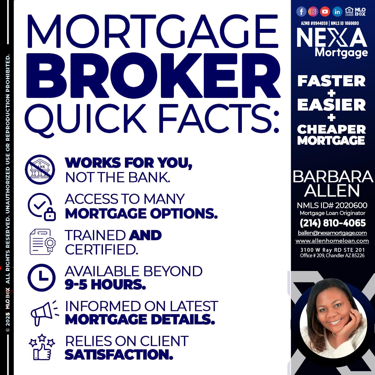 MORTGAGE BROKER - Barbara Allen -Mortgage Consultant