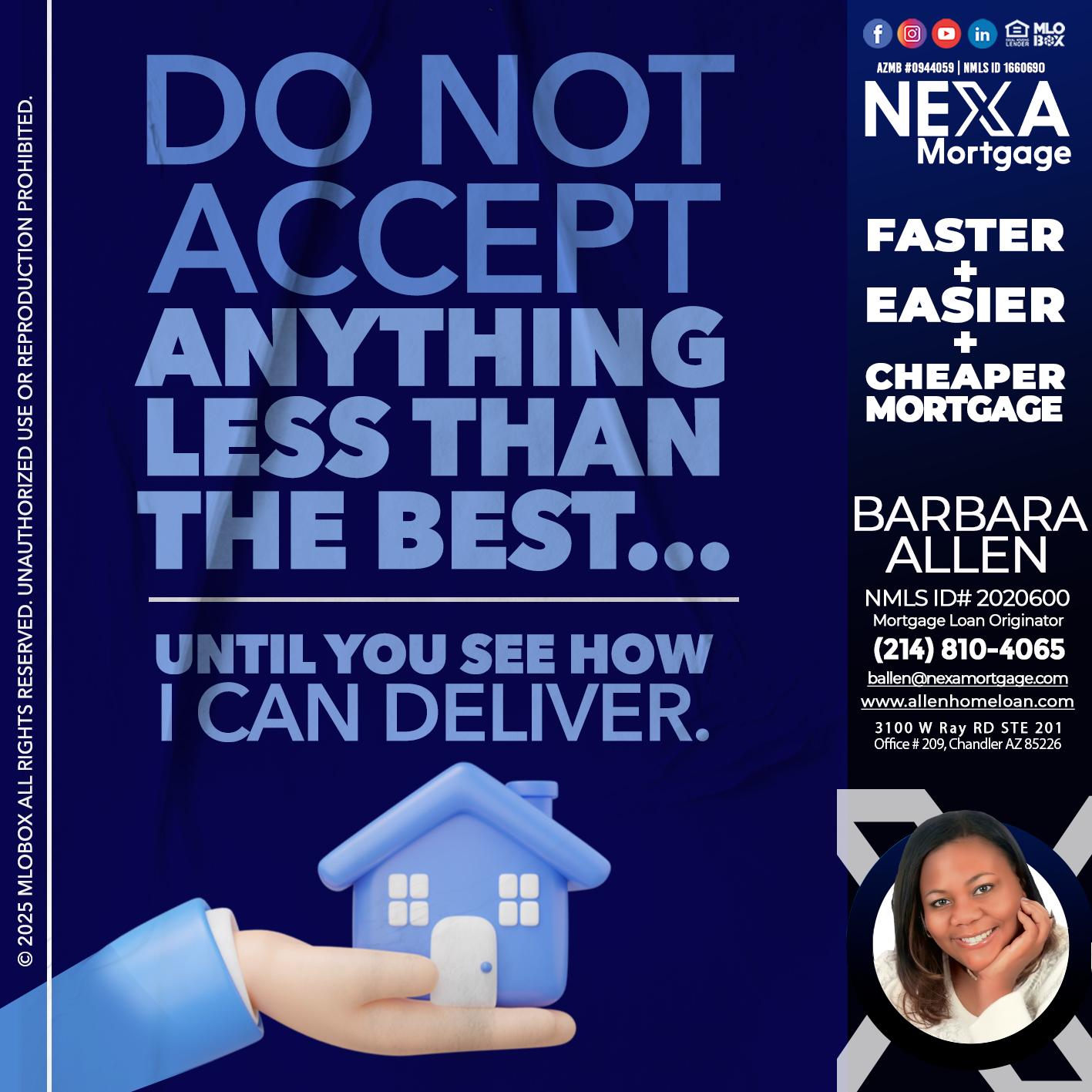 DO NOT ACCEPT - Barbara Allen -Mortgage Consultant
