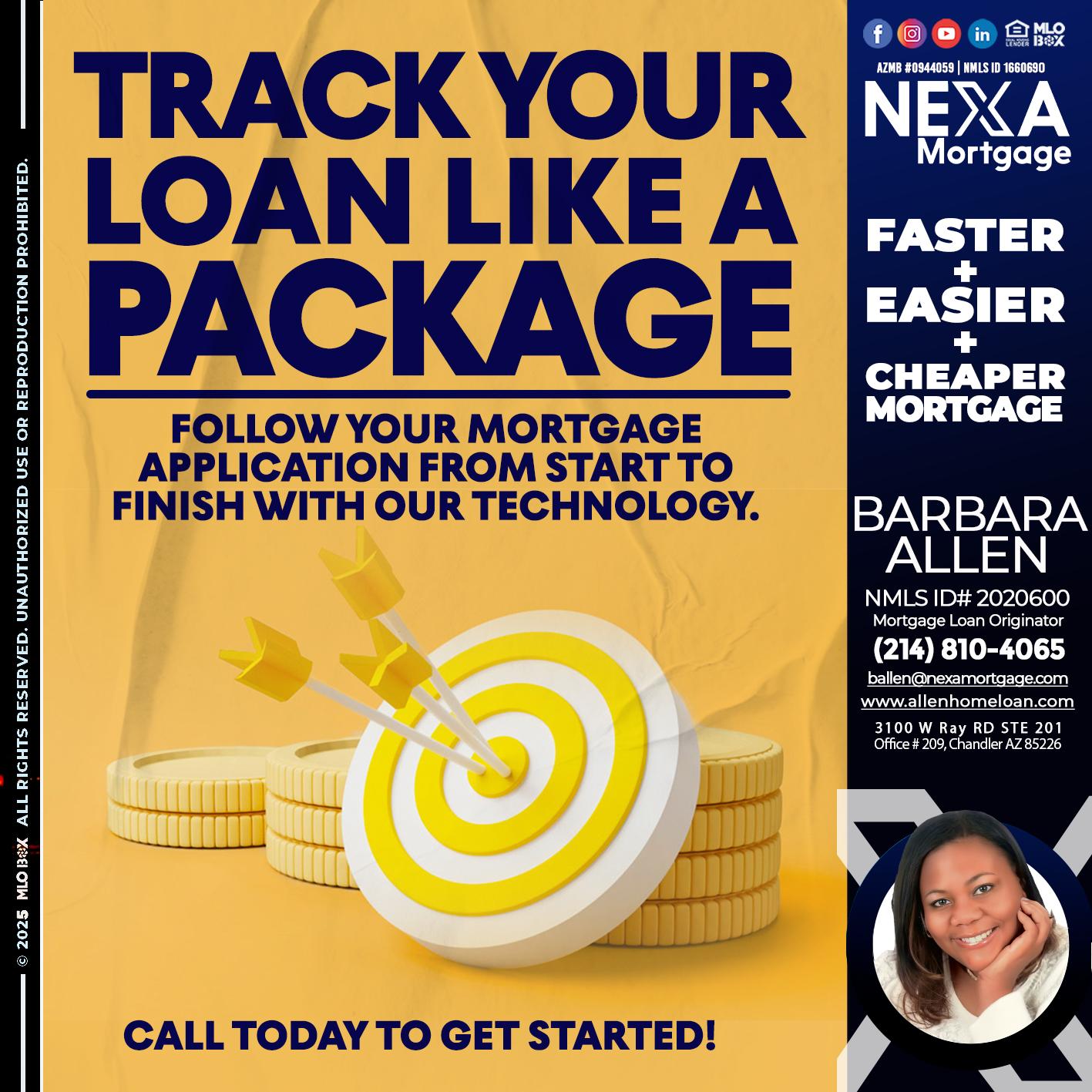 TRACK YOU LOAN - Barbara Allen -Mortgage Consultant
