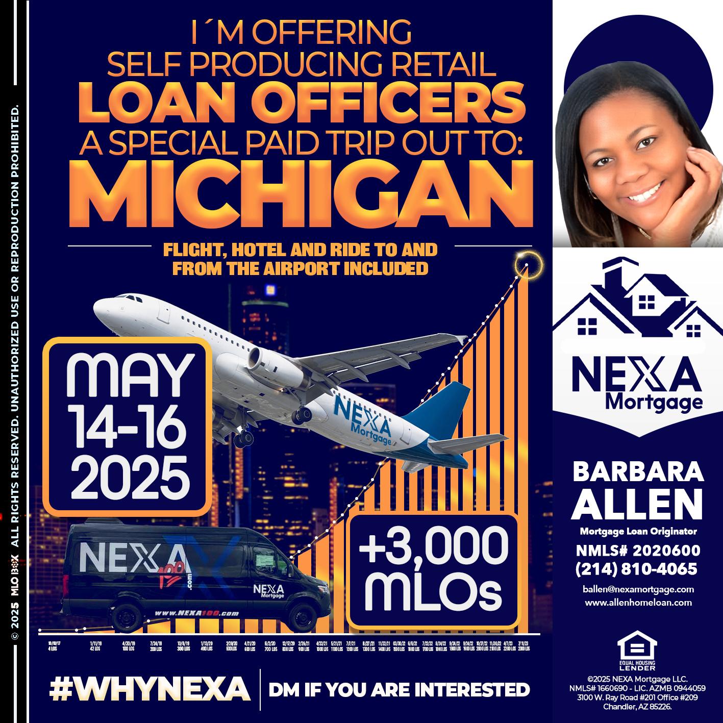 MICHIGAN TRIP - Barbara Allen -Mortgage Consultant