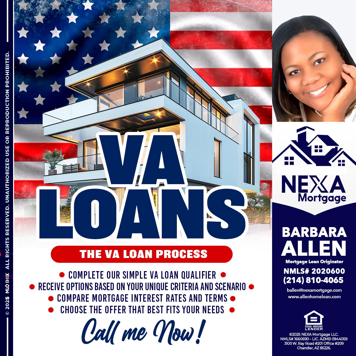 VA LOANS - Barbara Allen -Mortgage Consultant