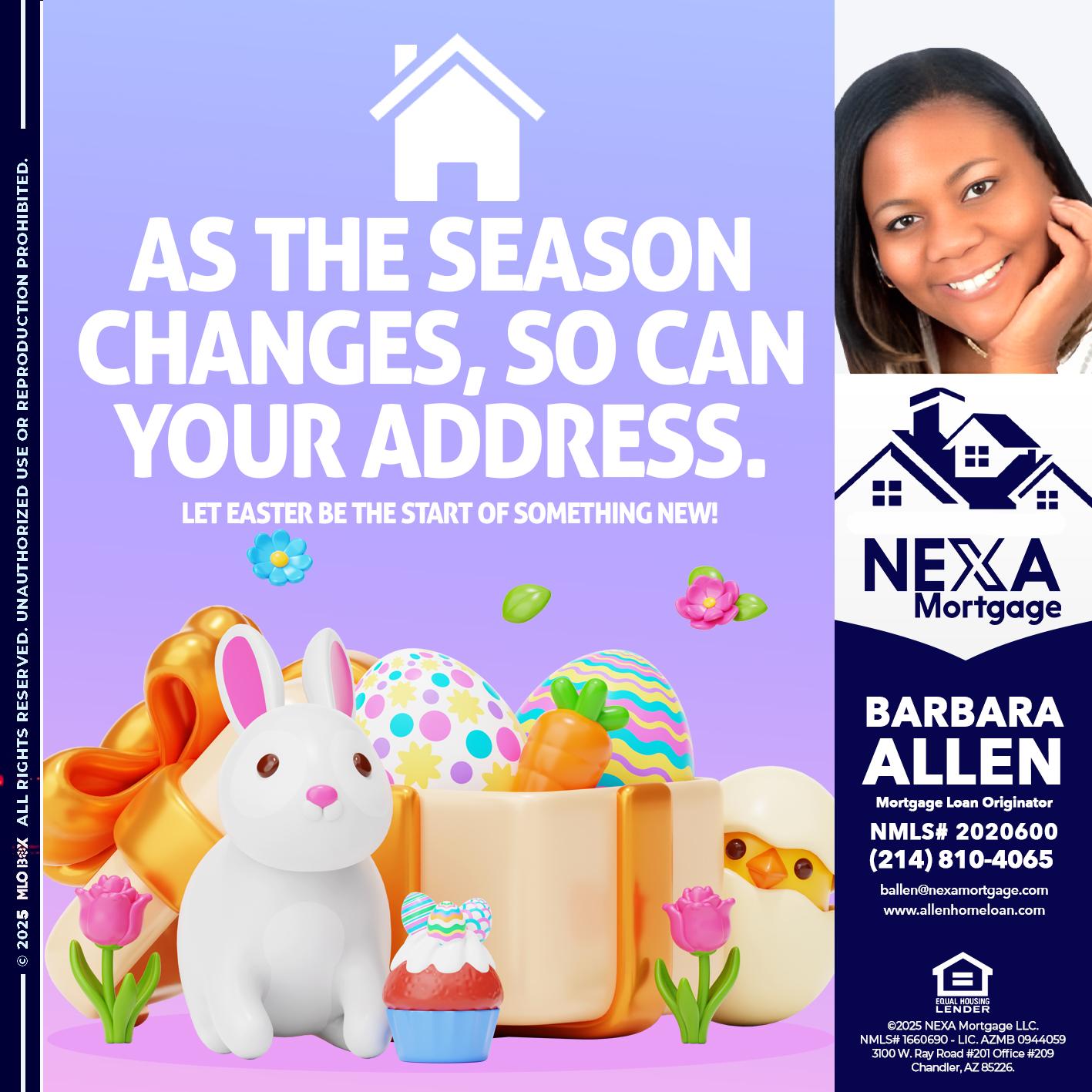 EASTER DAY - Barbara Allen -Mortgage Consultant