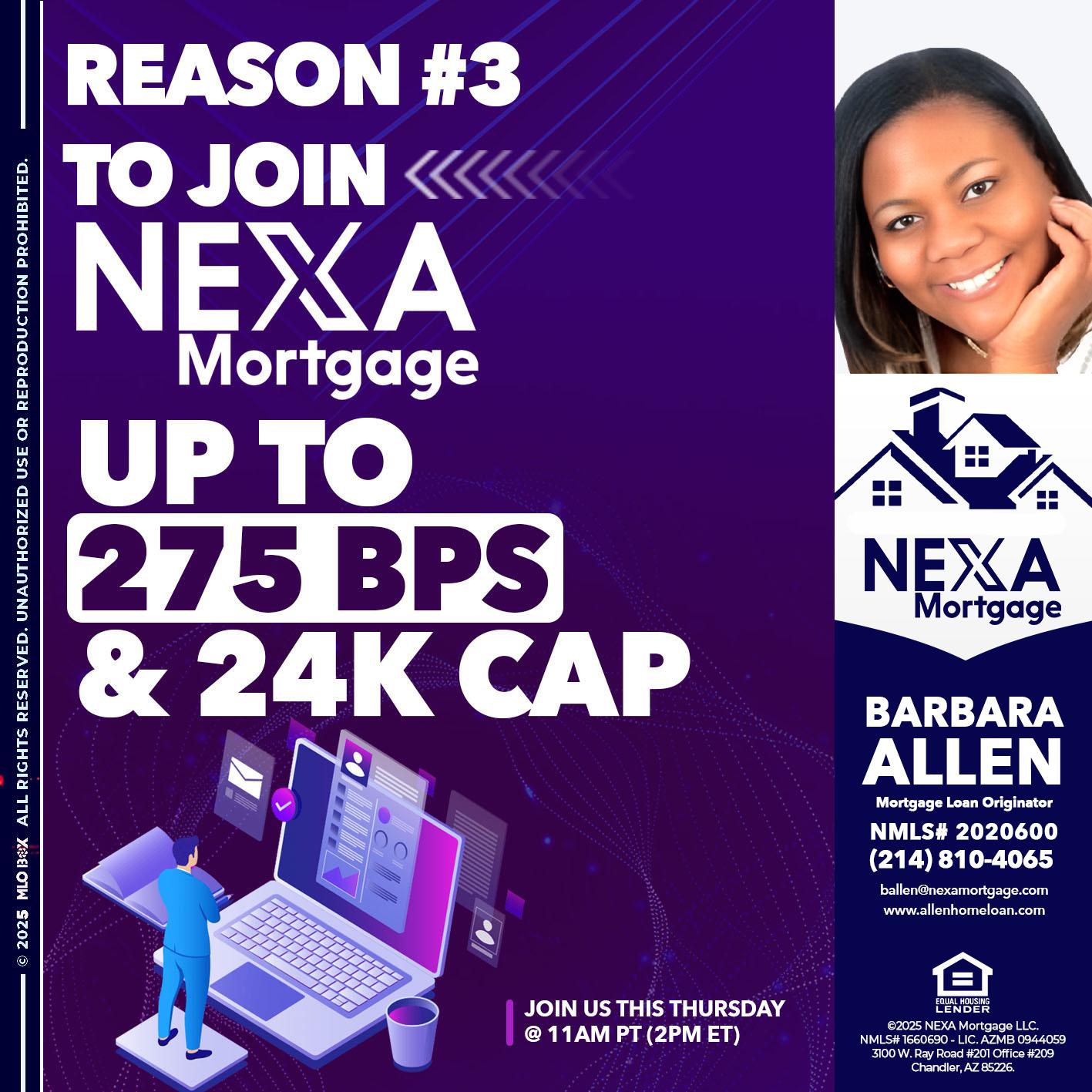 REASON 3 - Barbara Allen -Mortgage Consultant