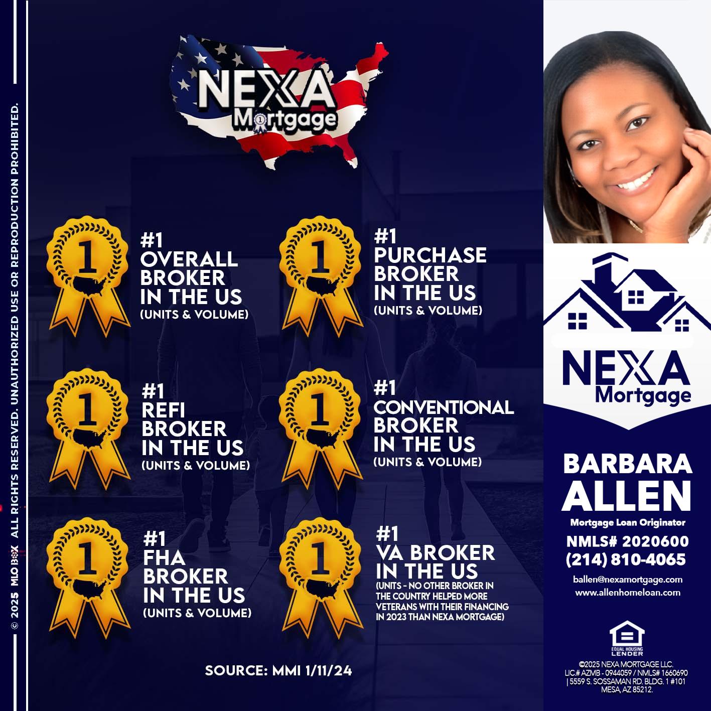 #1 - Barbara Allen -Mortgage Consultant