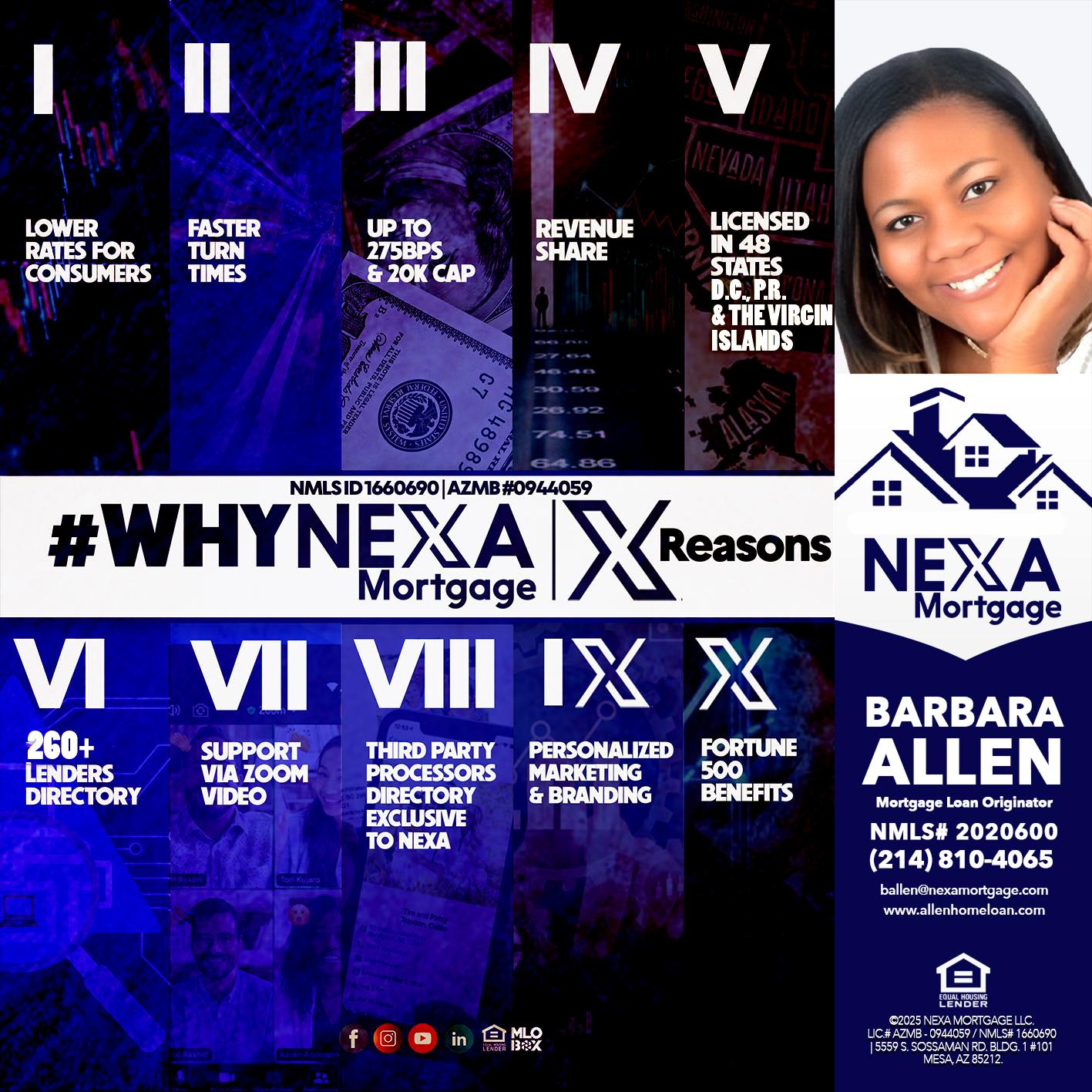 WHYNEXA TOP X - Barbara Allen -Mortgage Consultant