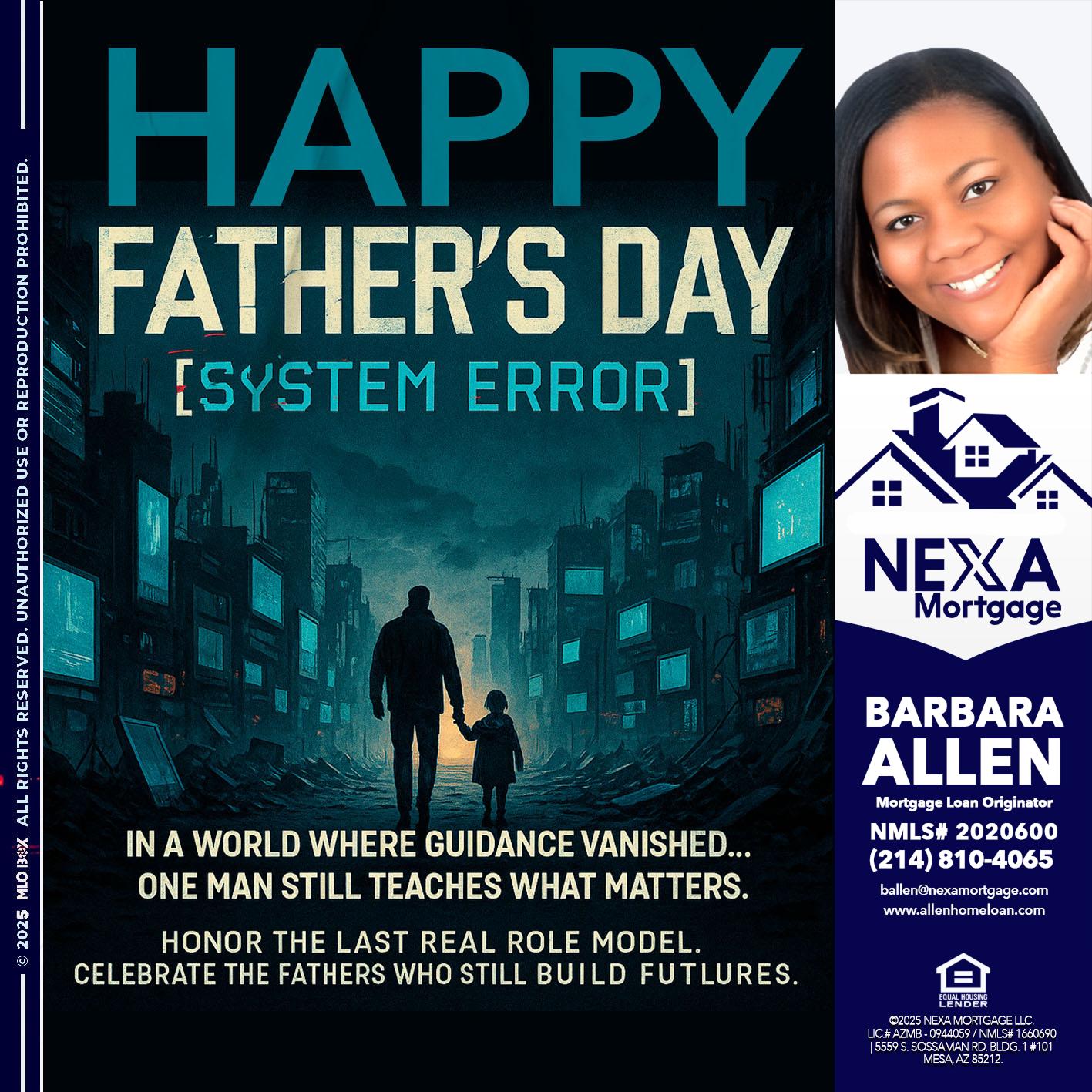 HAPPY FATHERS DAY - Barbara Allen -Mortgage Consultant