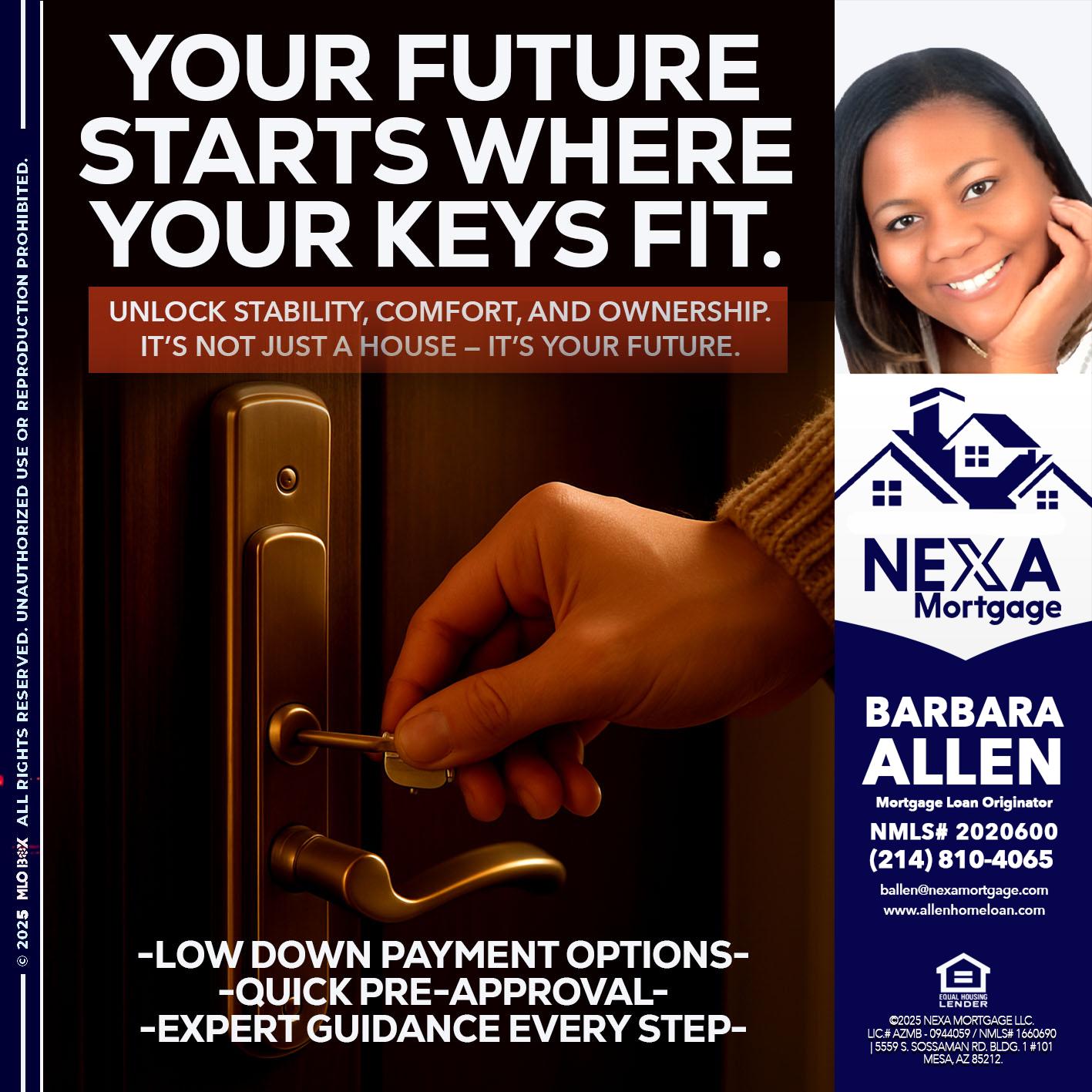 YOUR FUTURE - Barbara Allen -Mortgage Consultant