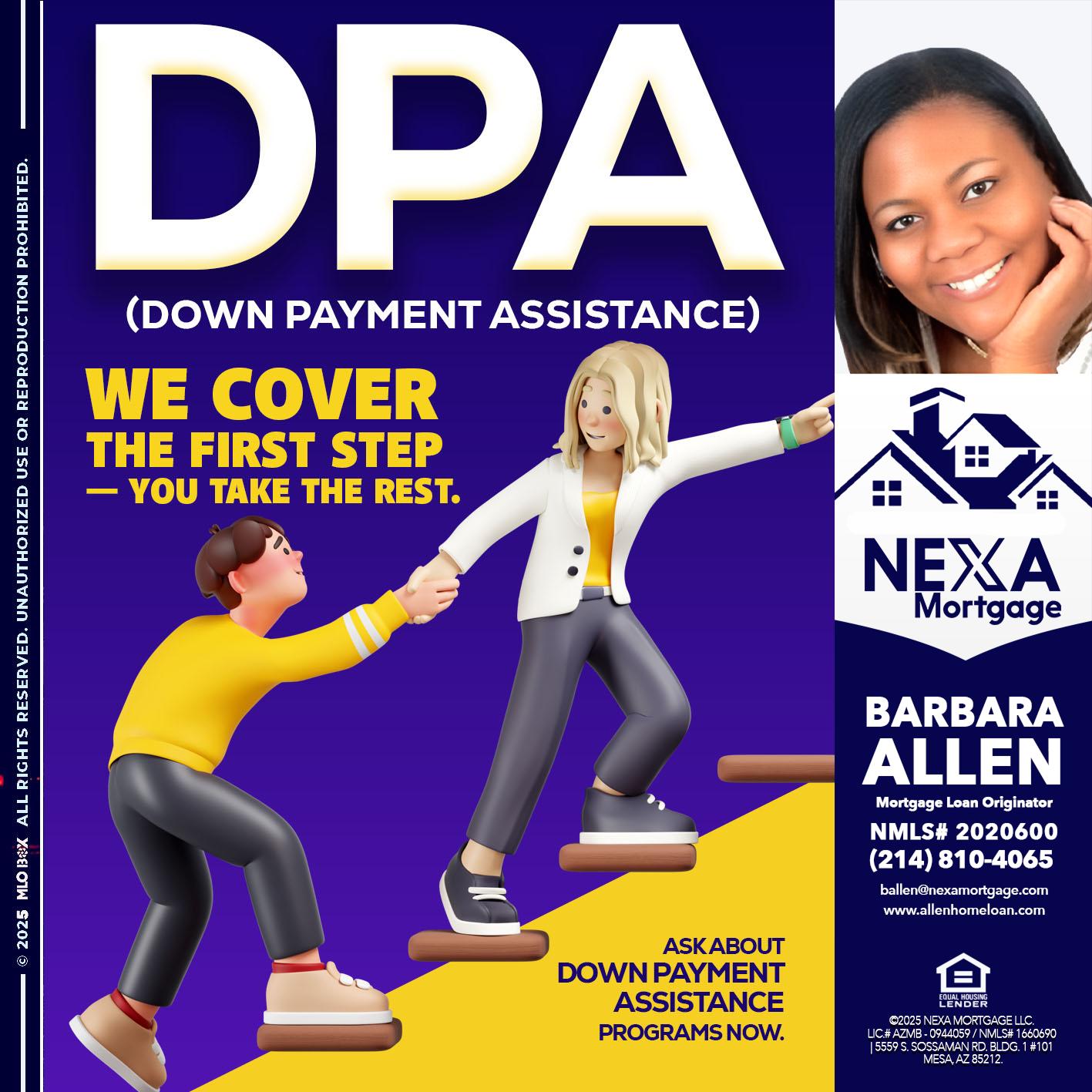 DPA LOANS - Barbara Allen -Mortgage Consultant