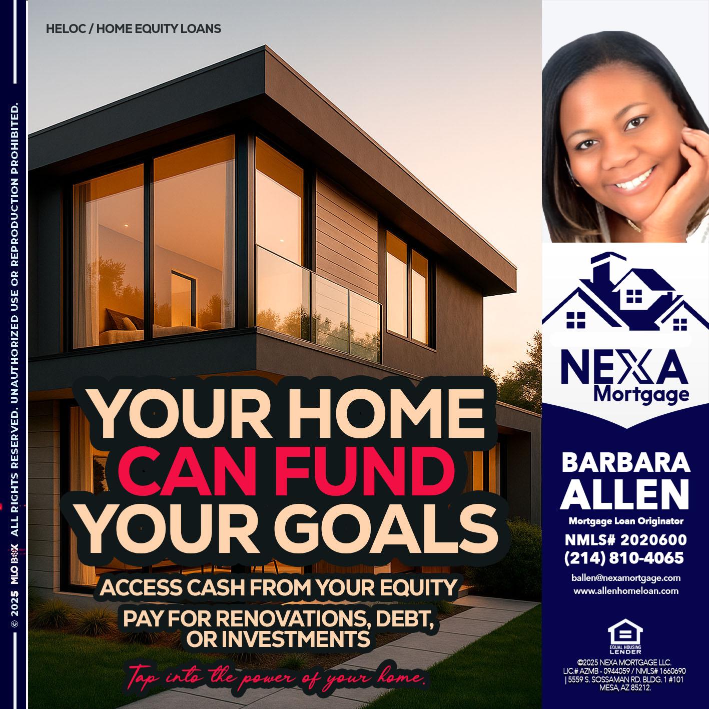 HELOC - Barbara Allen -Mortgage Consultant