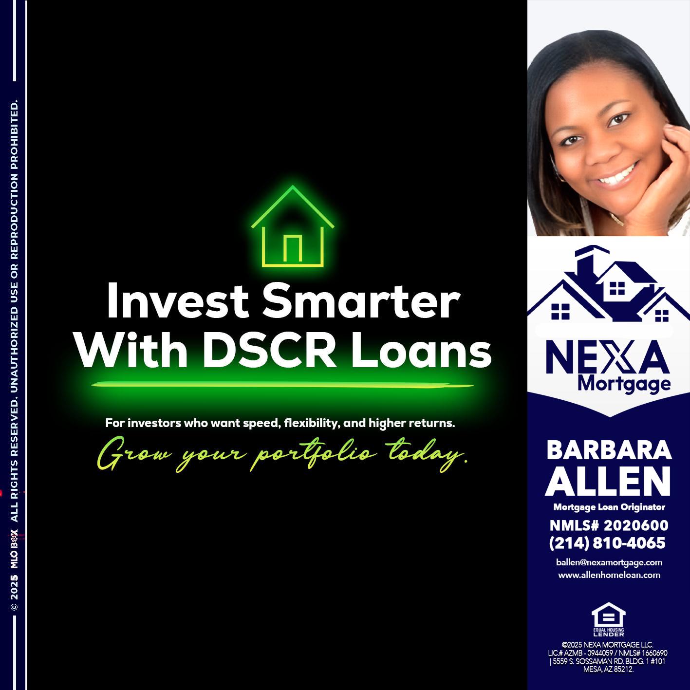 invest smarter - Barbara Allen -Mortgage Consultant