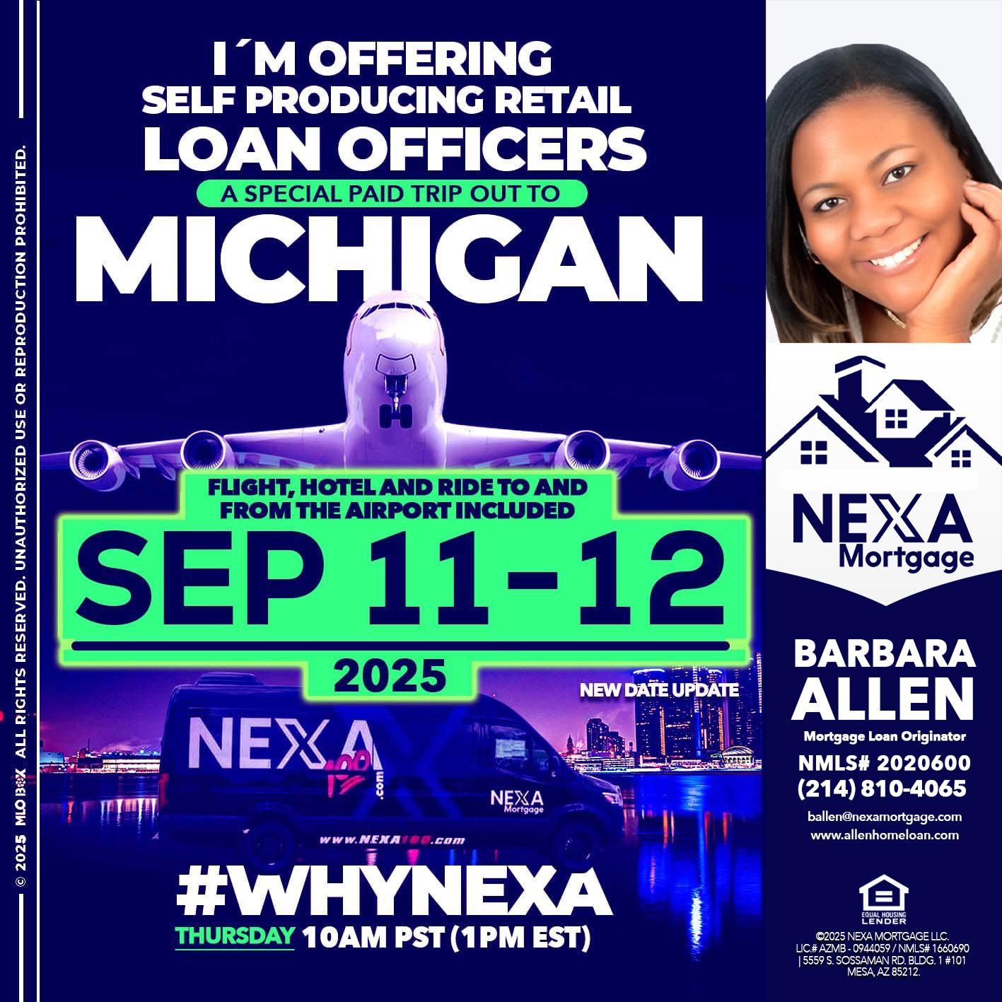 MICHIGAN TRIP - Barbara Allen -Mortgage Consultant