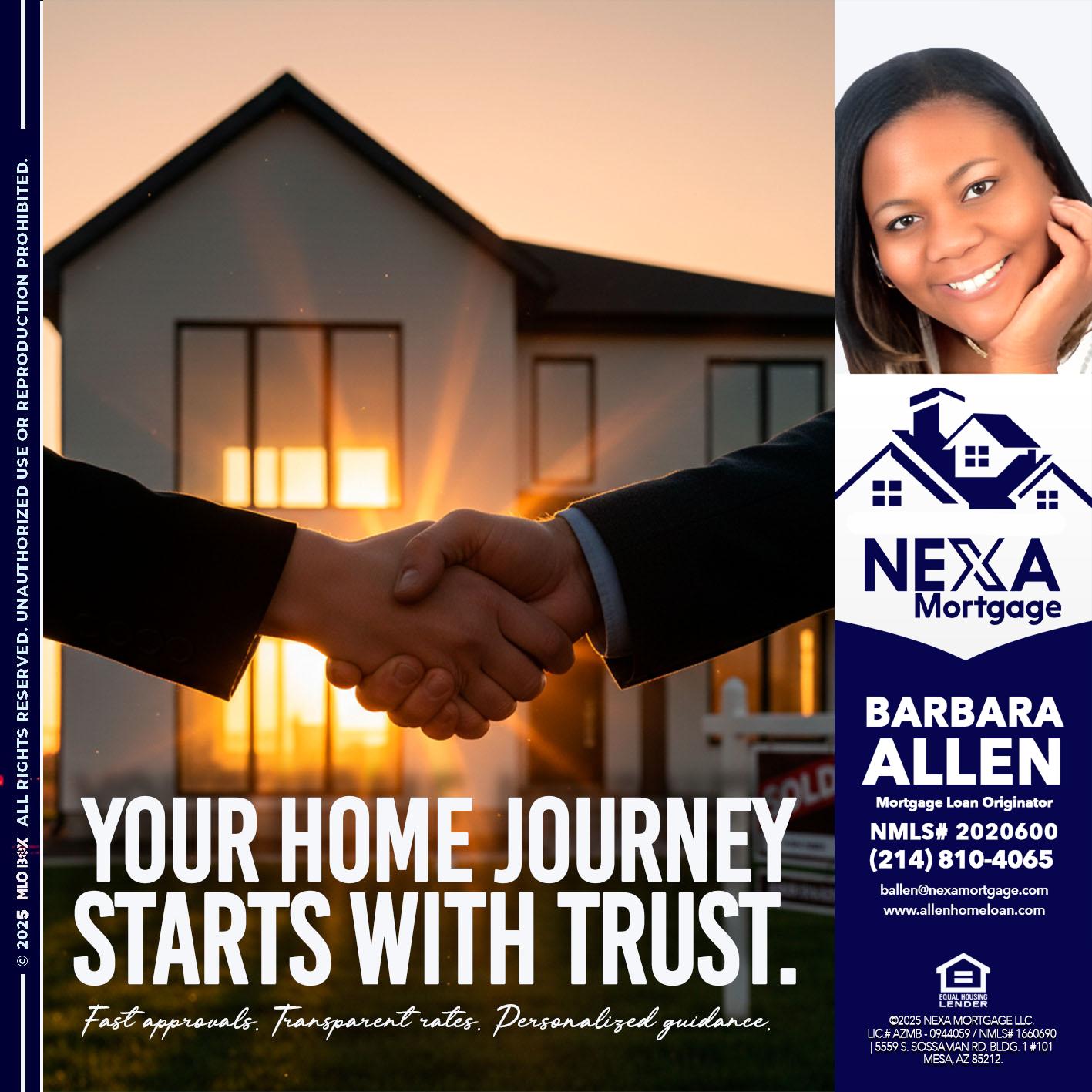 your home - Barbara Allen -Mortgage Consultant