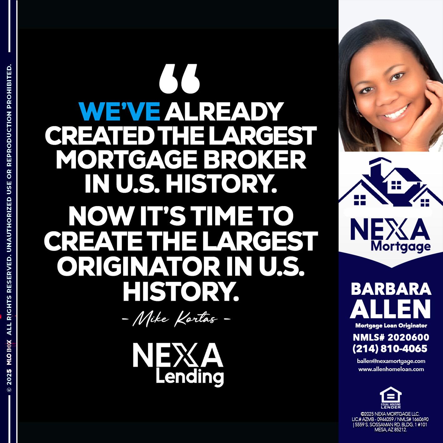 MIKE KORTAS - Barbara Allen -Mortgage Consultant