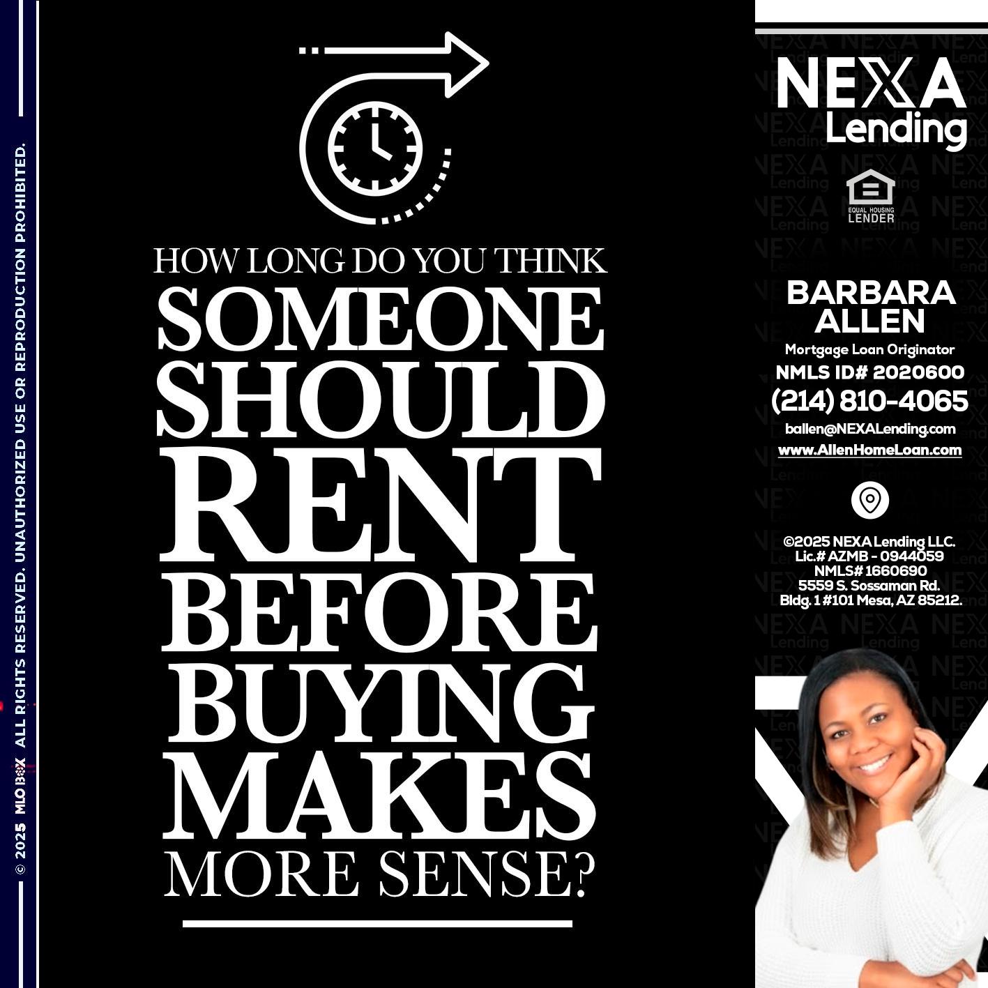 HOW LONG - Barbara Allen -Mortgage Consultant