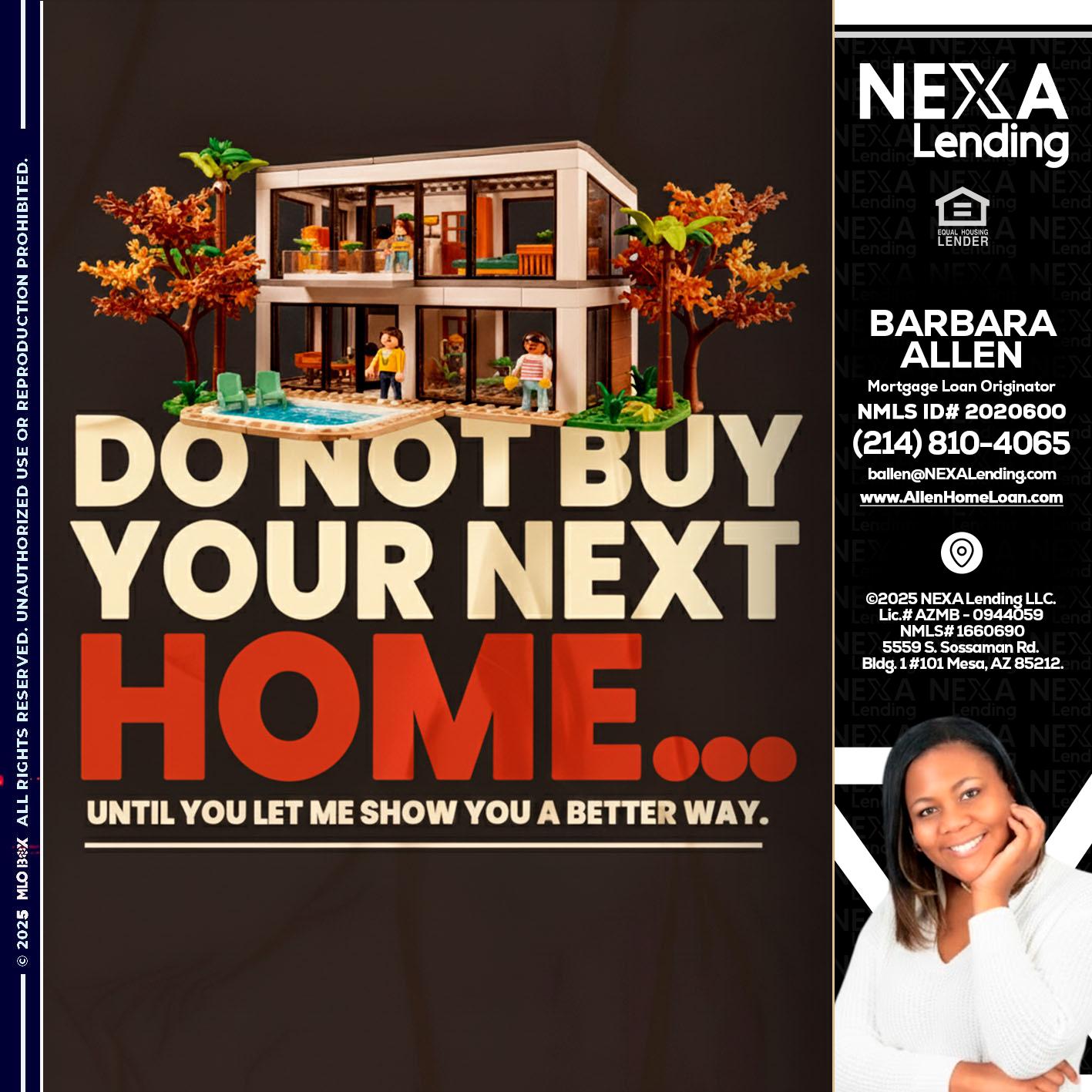 DO NOT BUY - Barbara Allen -Mortgage Consultant