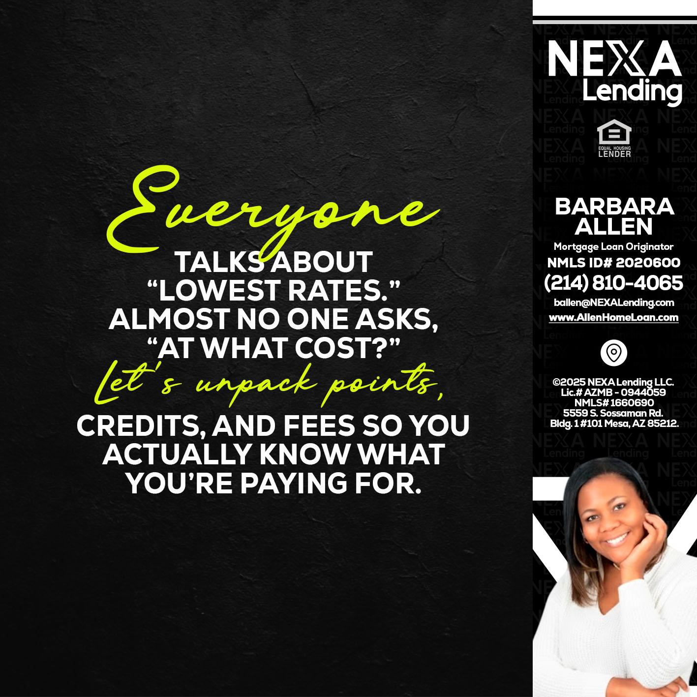 EVERYONE - Barbara Allen -Mortgage Consultant