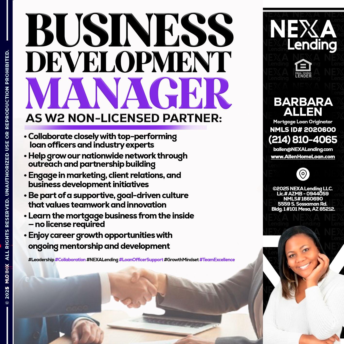 business development - Barbara Allen -Mortgage Consultant