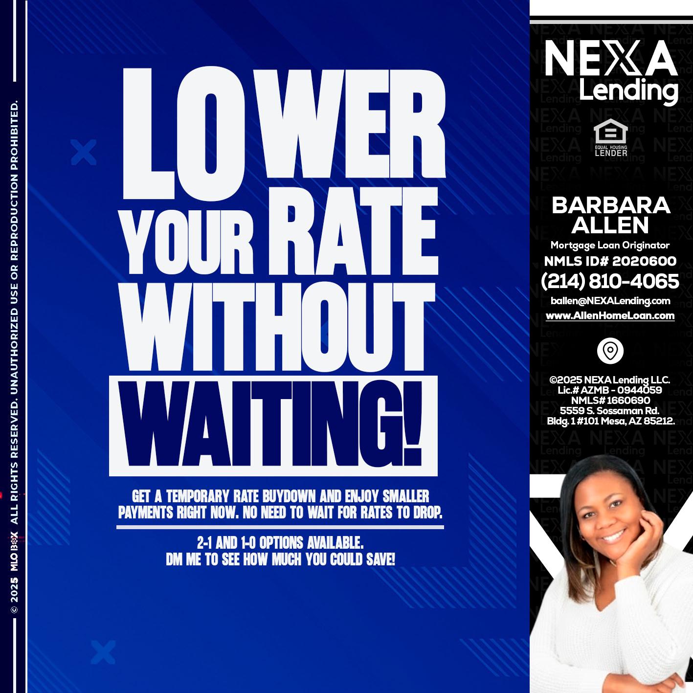 LOWER RATES - Barbara Allen -Mortgage Consultant