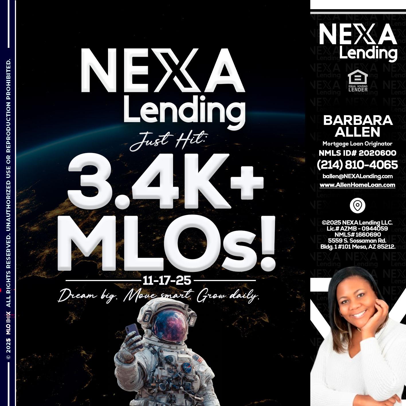 3.4K MLOs - Barbara Allen -Mortgage Consultant