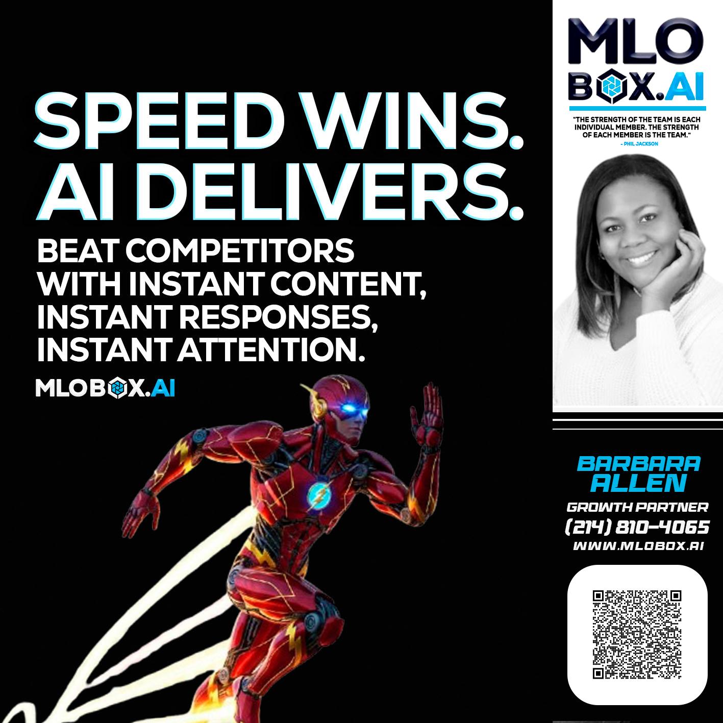 SPEED WINS - Barbara Allen -Mortgage Consultant