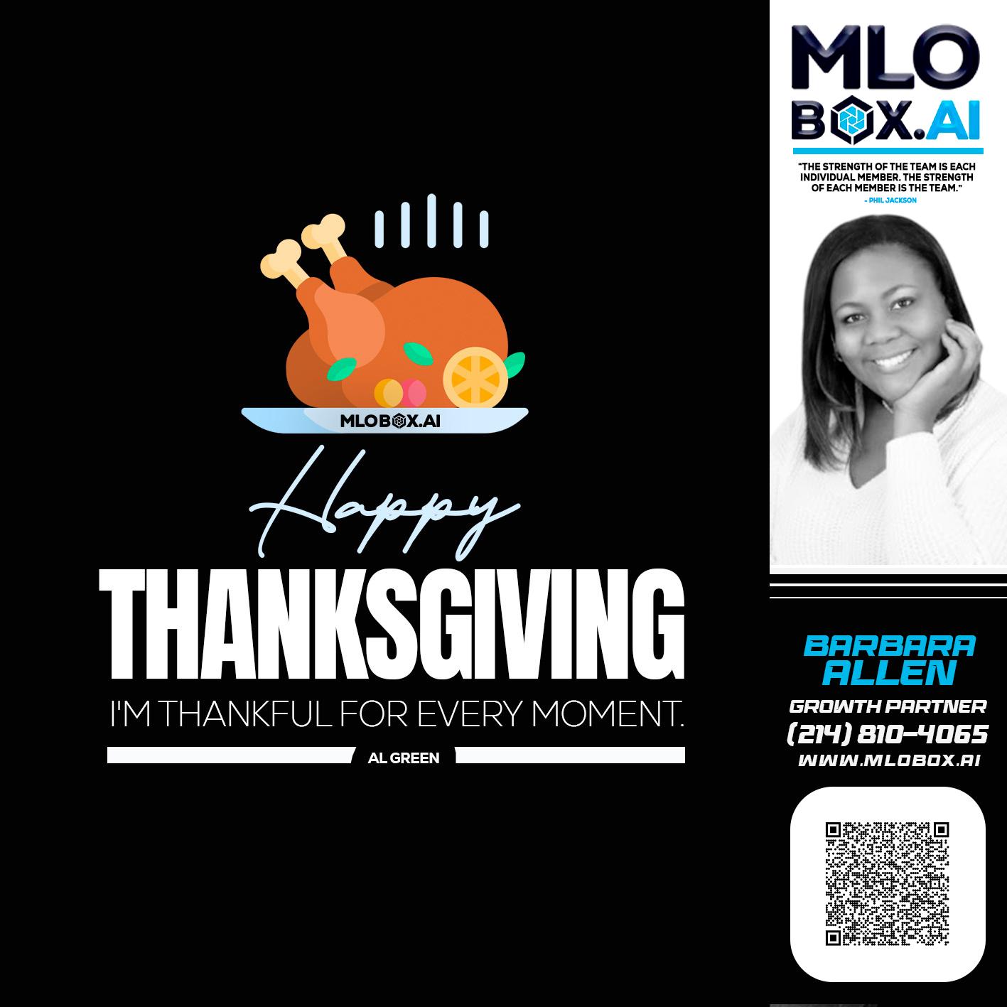 HAPPY THANKSGIVING - Barbara Allen -Mortgage Consultant