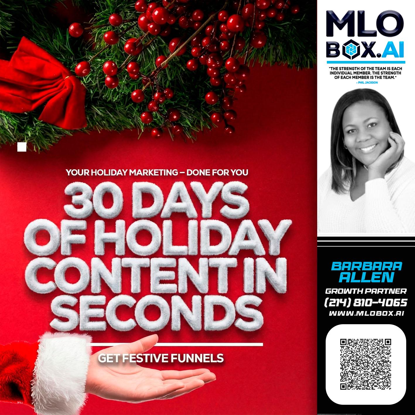 30 DAYS - Barbara Allen -Mortgage Consultant