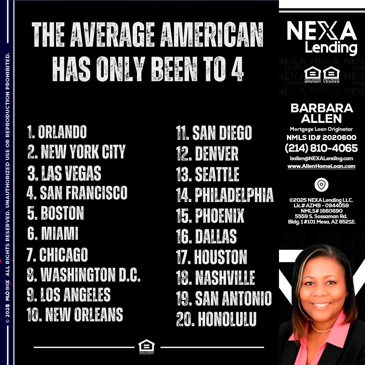 THE AVERAGE AMERICAN - Barbara Allen -Mortgage Consultant