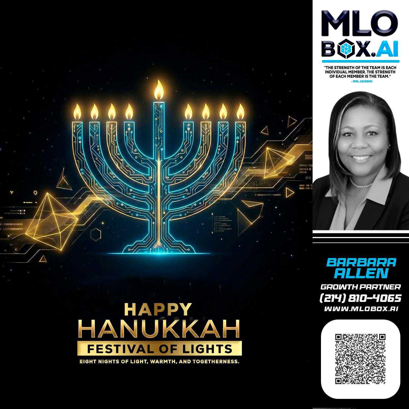 happy Hanukkah - Barbara Allen -Mortgage Consultant