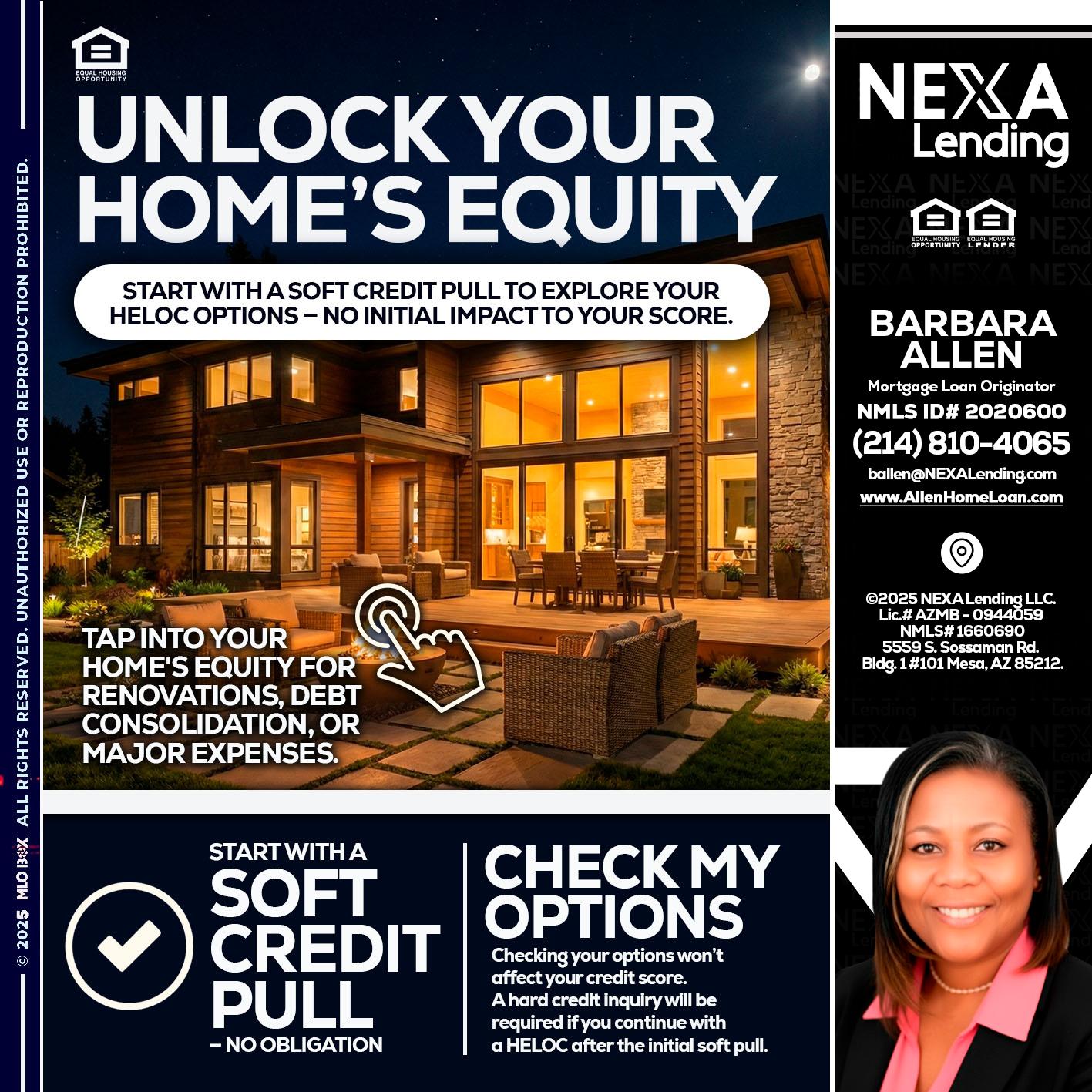 UNLOCK YOUR HOMES - Barbara Allen -Mortgage Consultant