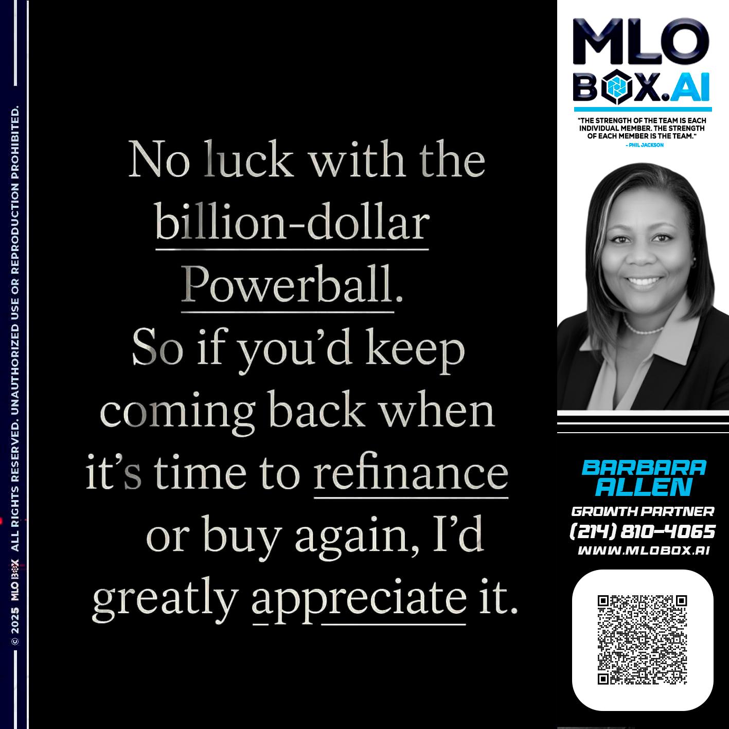 NO LUCK - Barbara Allen -Mortgage Consultant