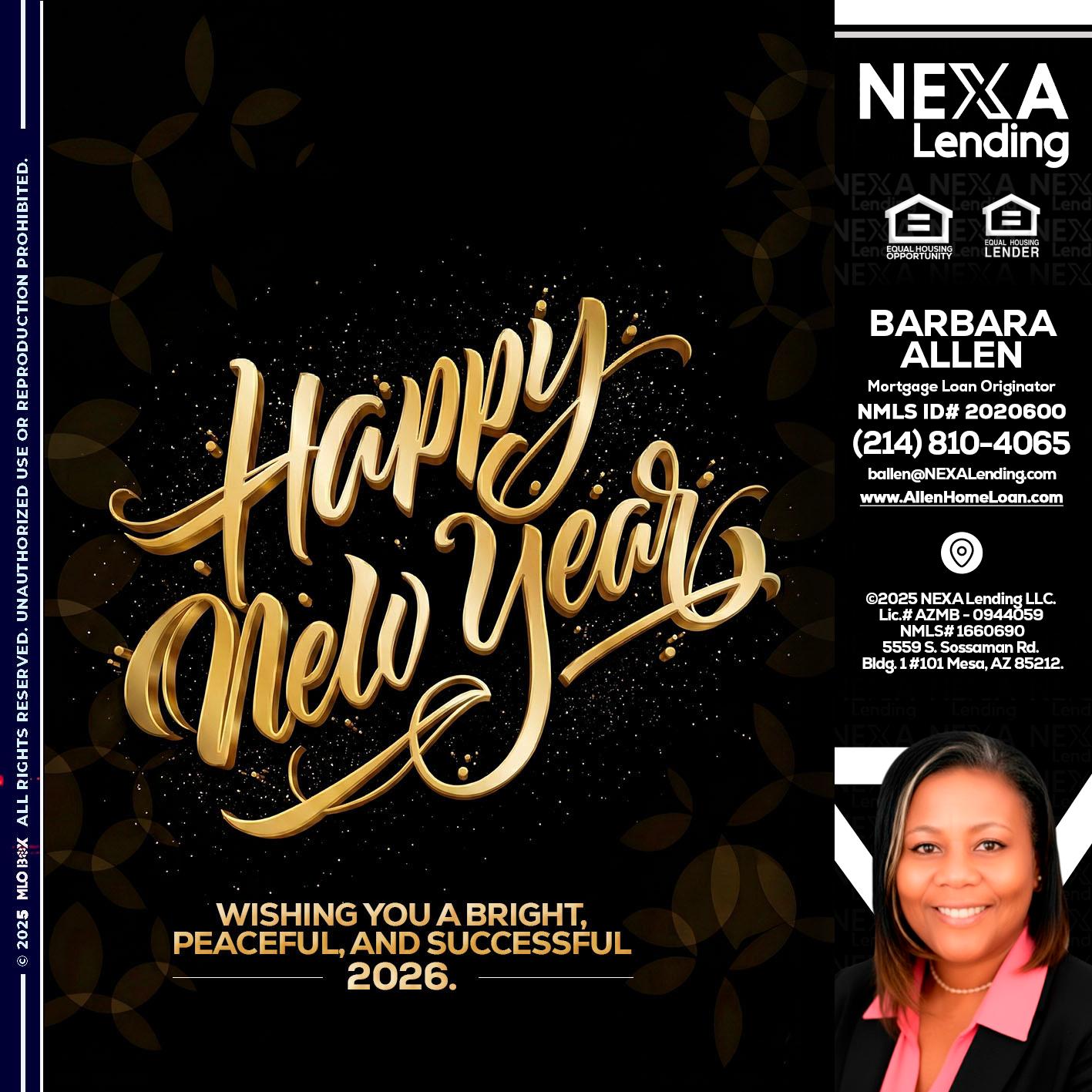 HAPPY NEW YEAR - Barbara Allen -Mortgage Consultant