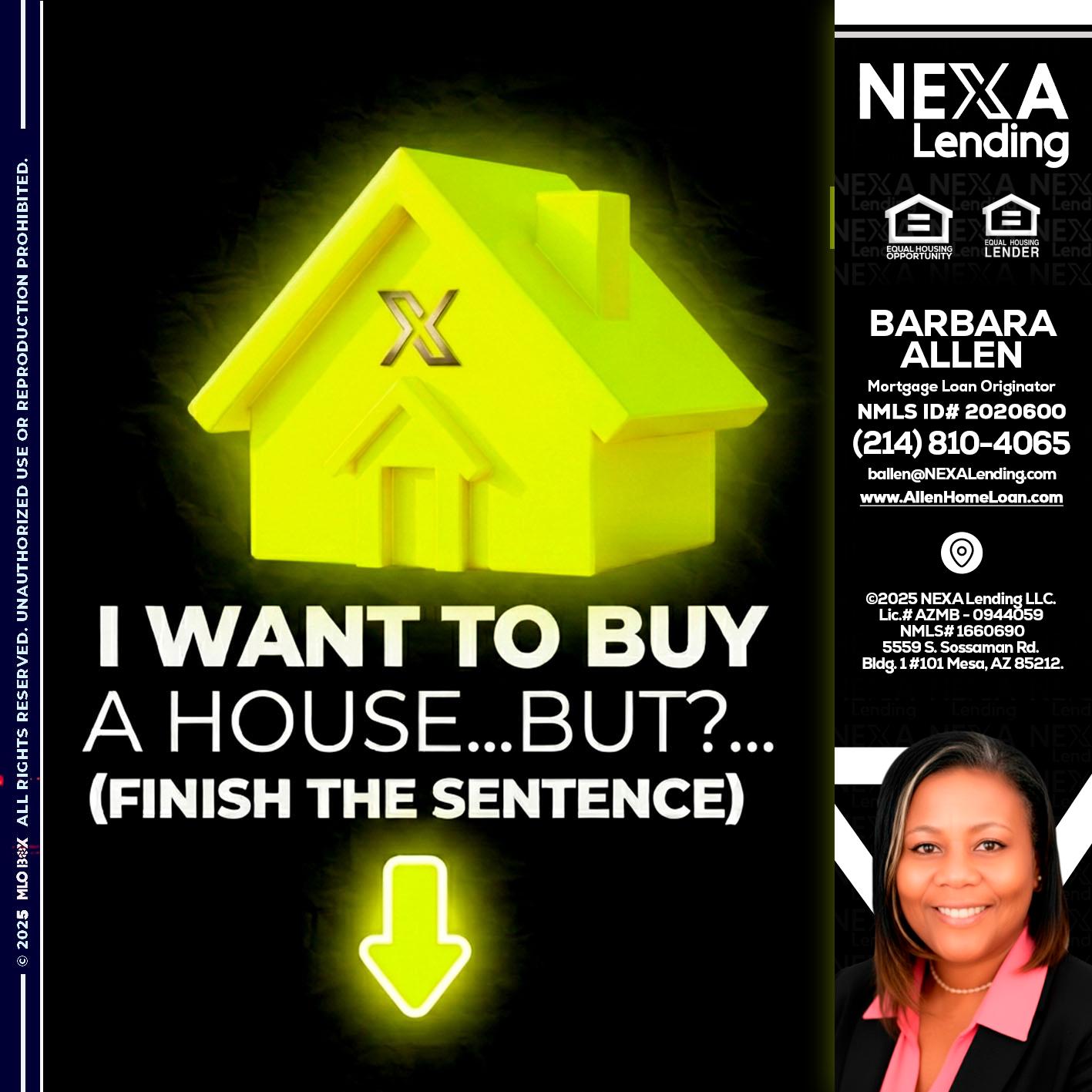 i want to buy - Barbara Allen -Mortgage Consultant