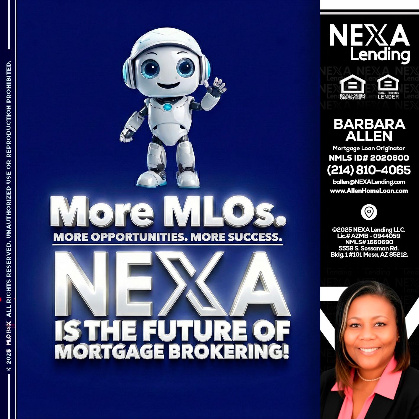 MORE MLOs - Barbara Allen -Mortgage Consultant